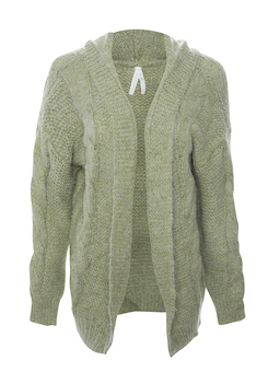 Hooded Open Front Cardigan