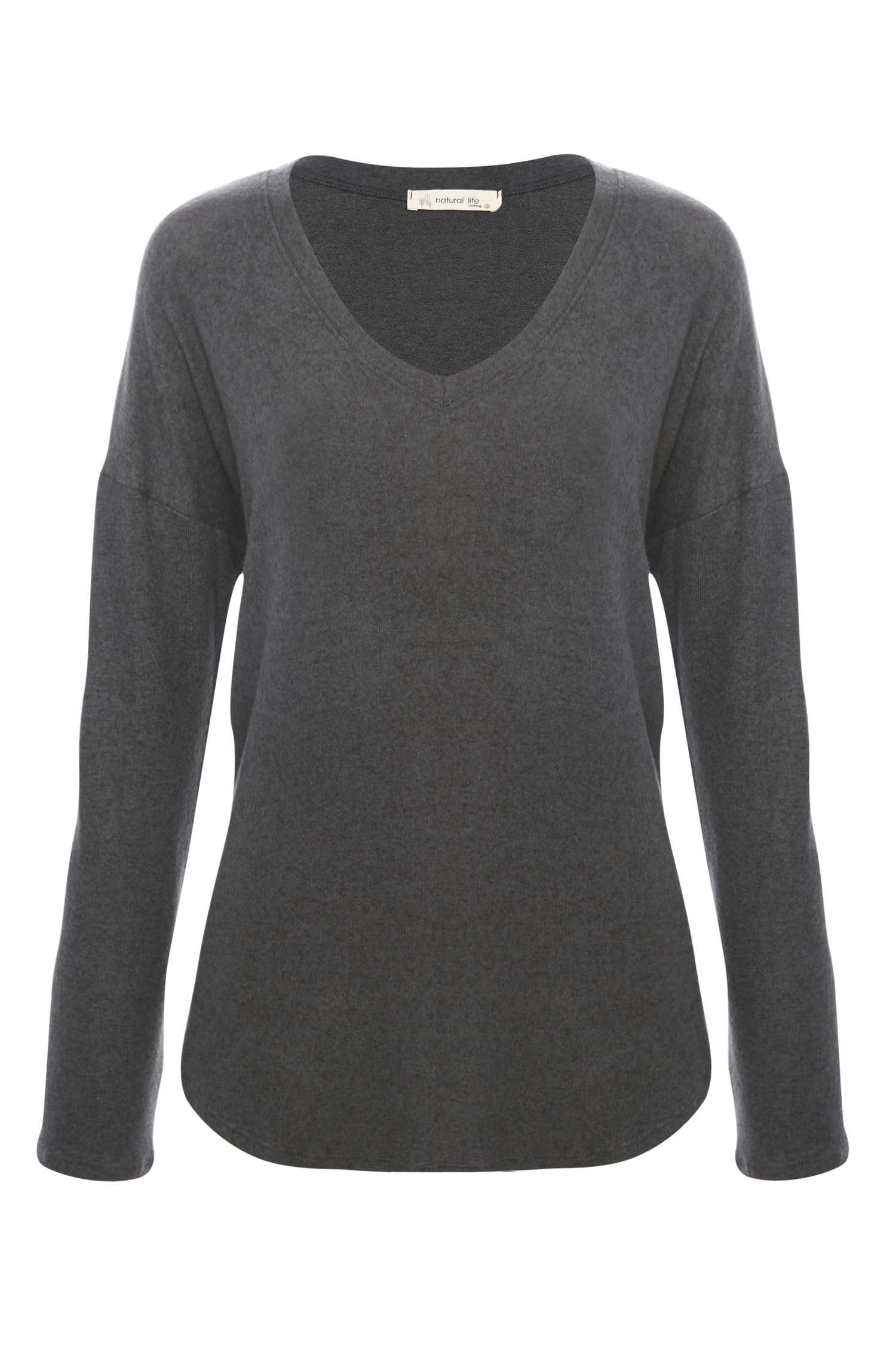 Via Brushed Dropped Shoulder Top