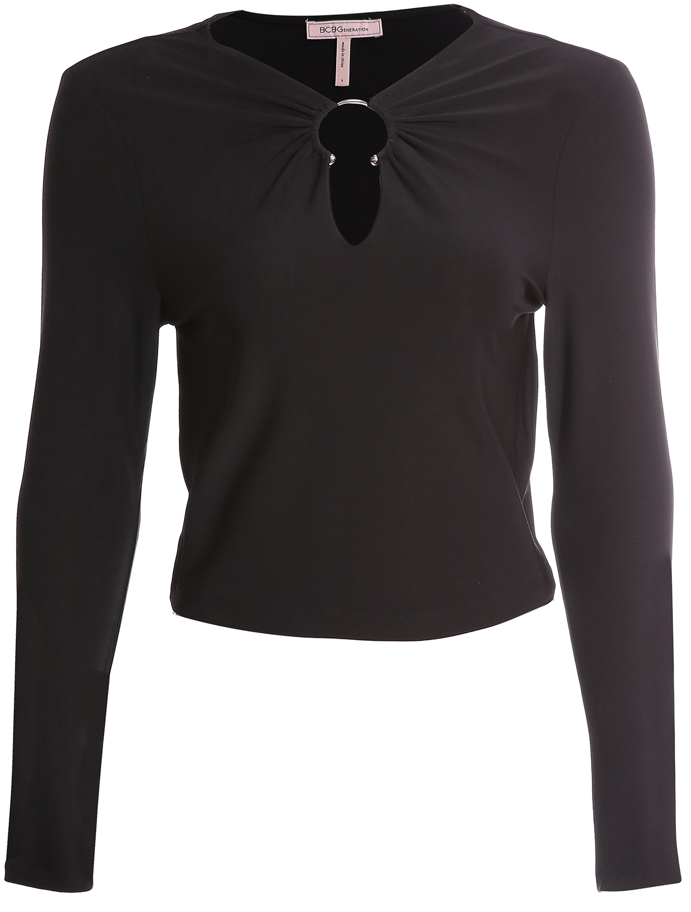 BCBGeneration Keyhole Long Sleeve Top