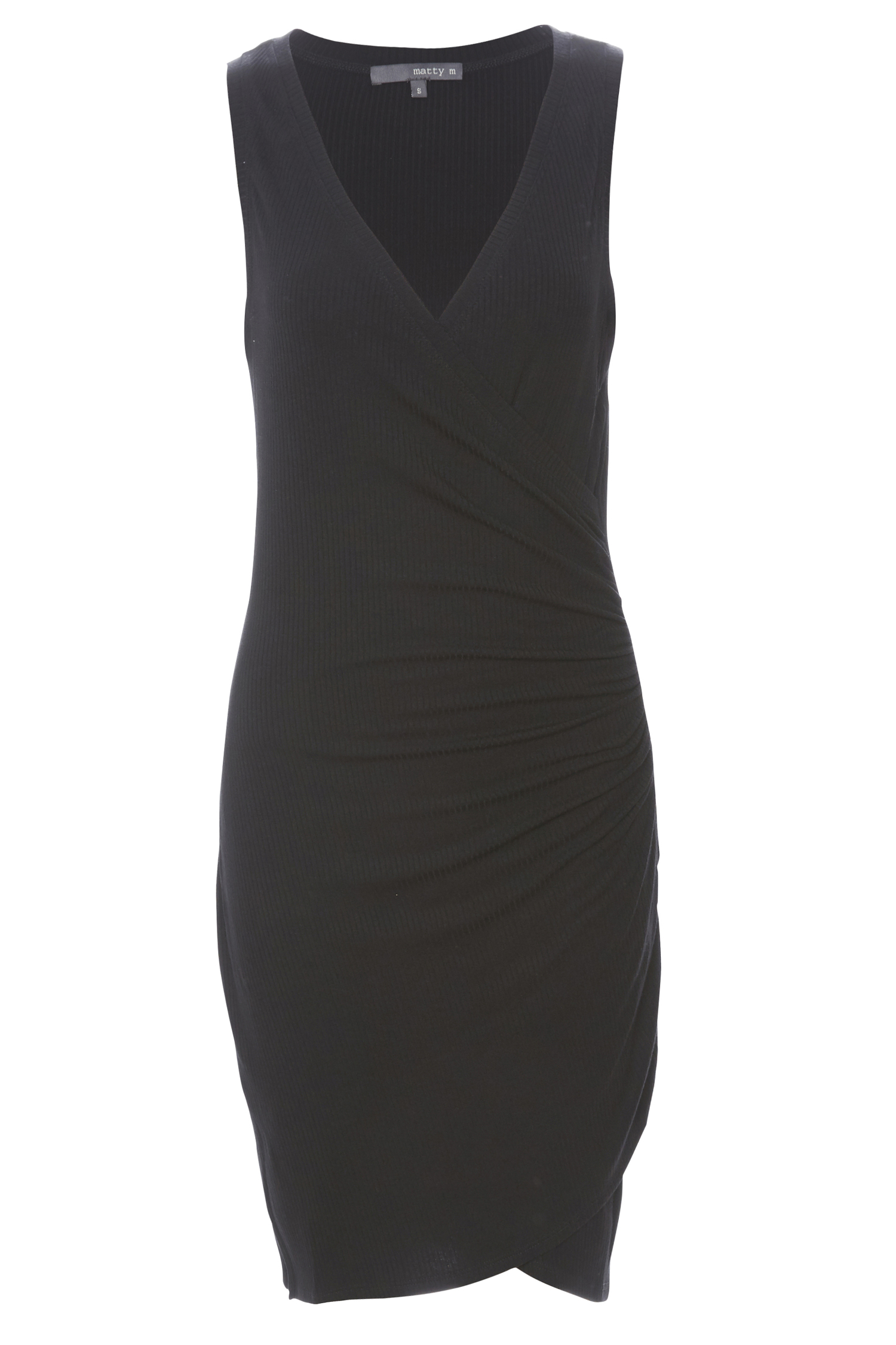 Matty M Sleeveless Shirred Side Dress