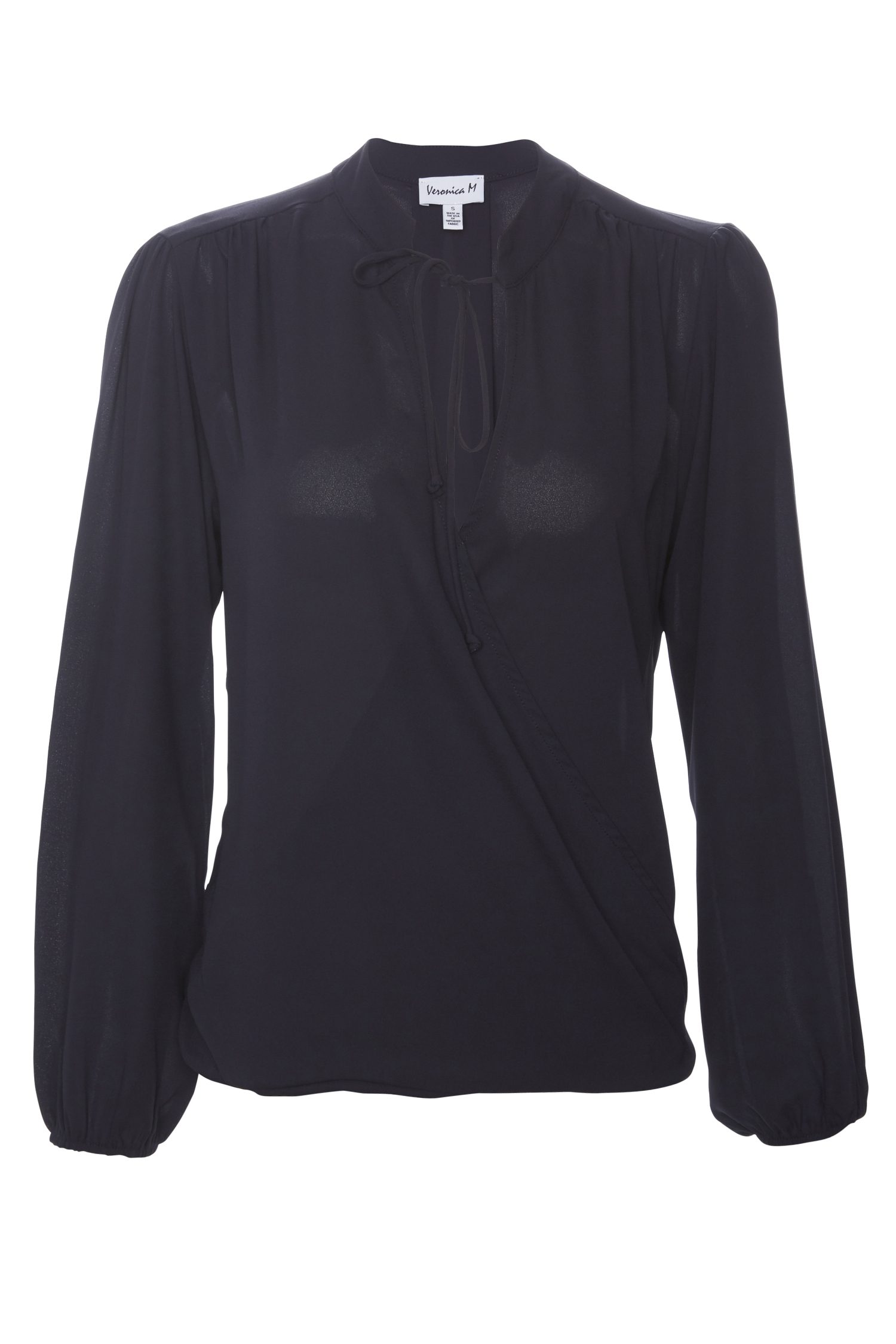 Veronica M Long Sleeve Surplice Blouse