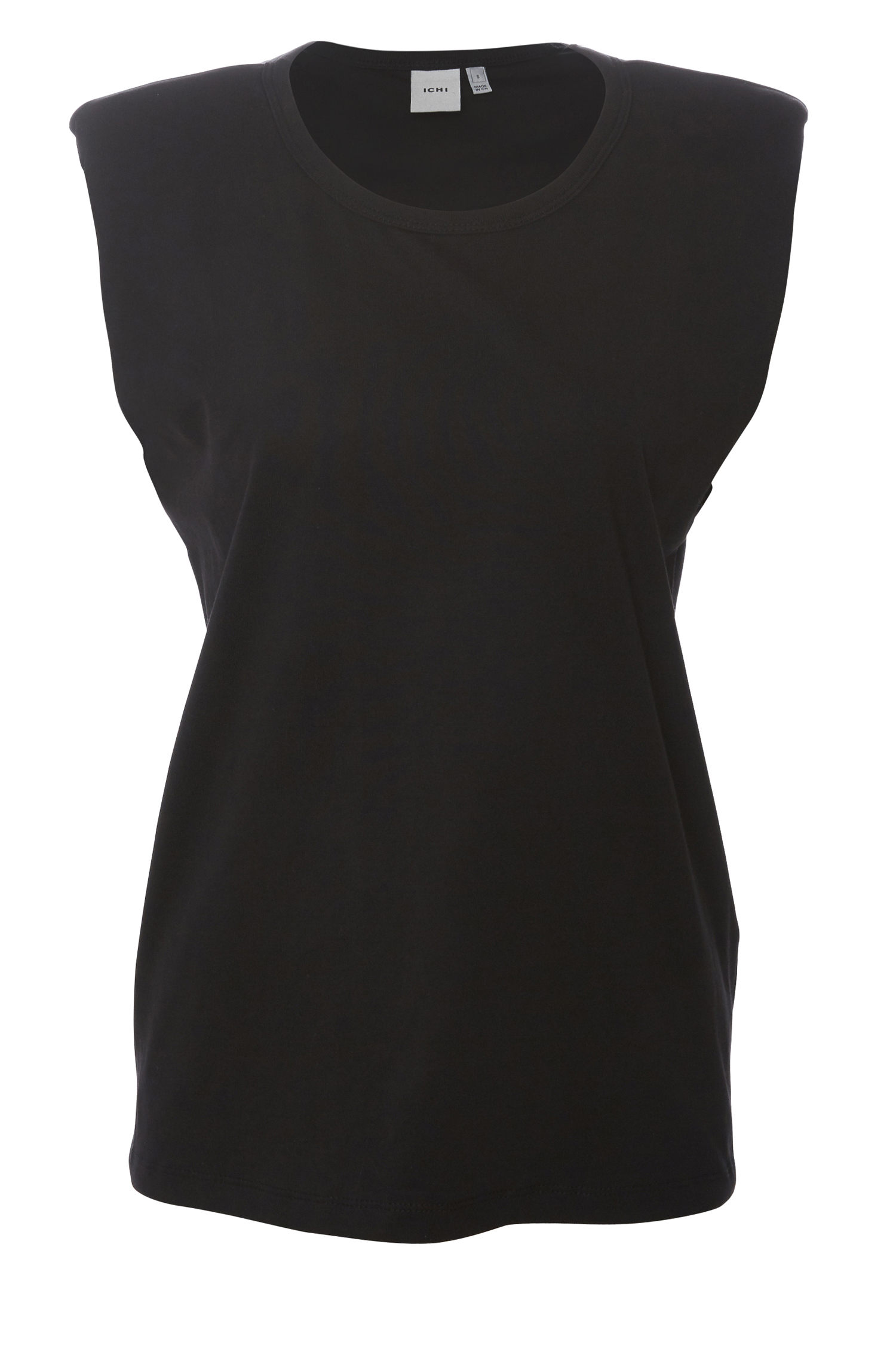 ICHI Shoulder Pad Sleeveless Top