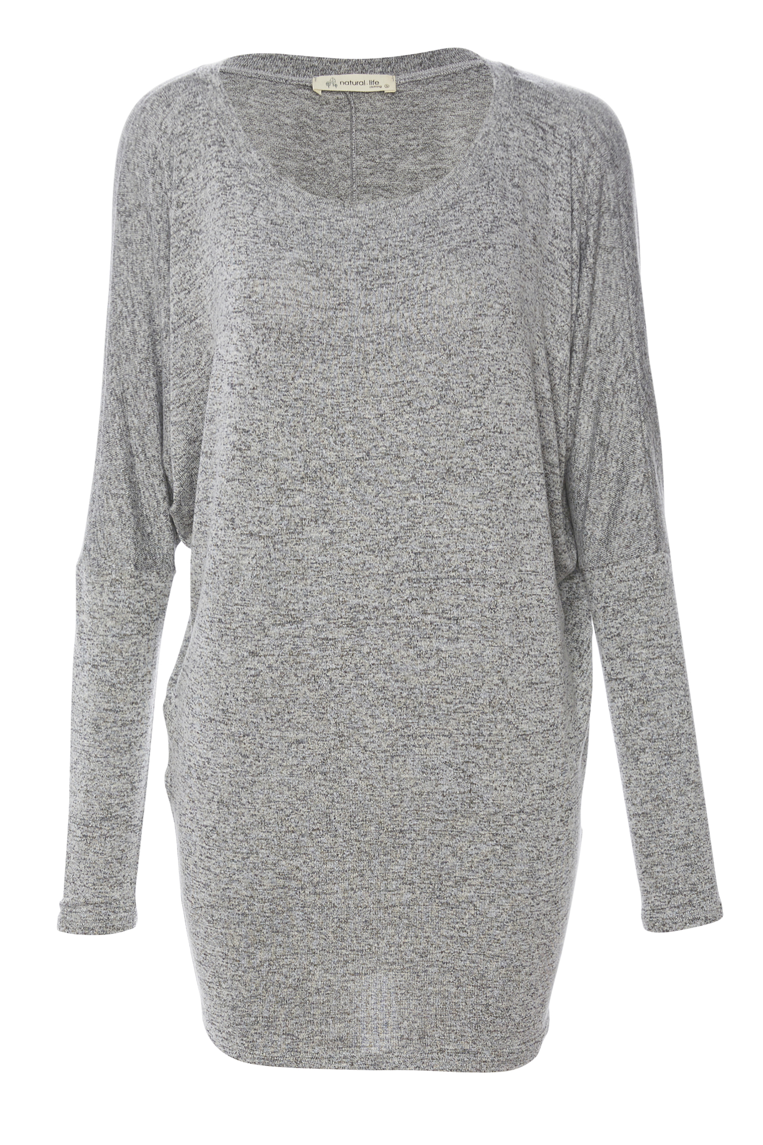 Boat Neck Long Sleeve Hacci Top