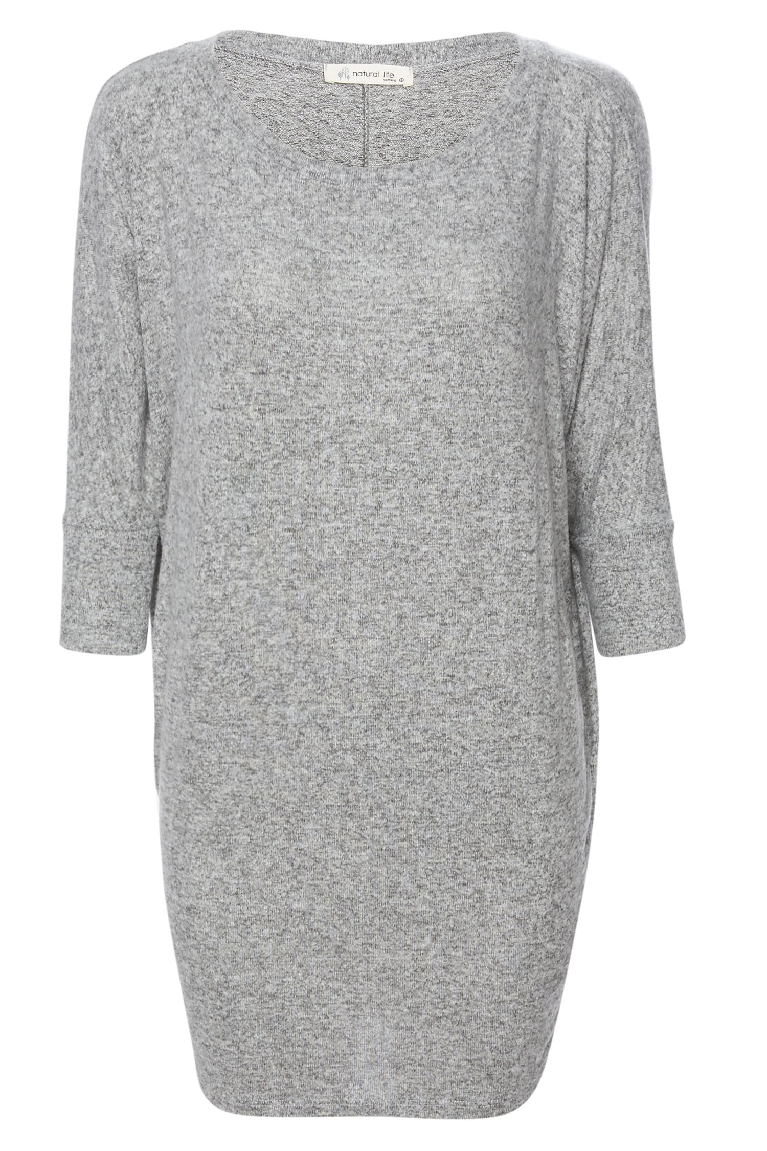 Boat Neck Brushed 3/4 Sleeve Top