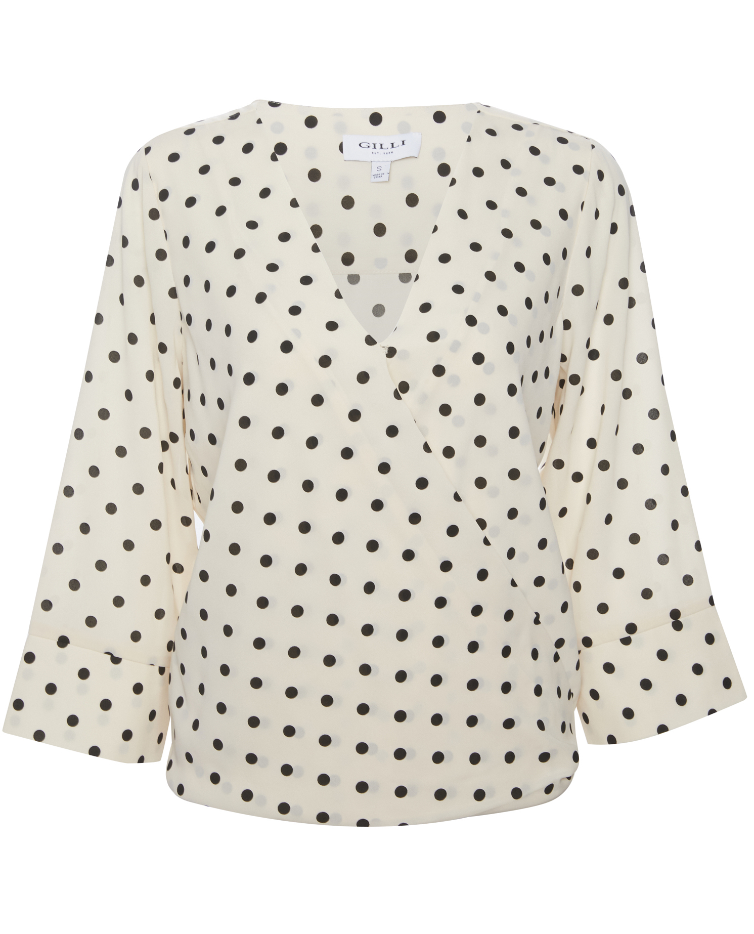 3/4 Sleeve Surplice Blouse