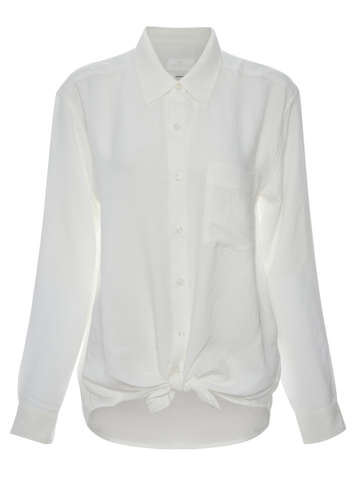 7 For All Mankind Button Tie Front Blouse
