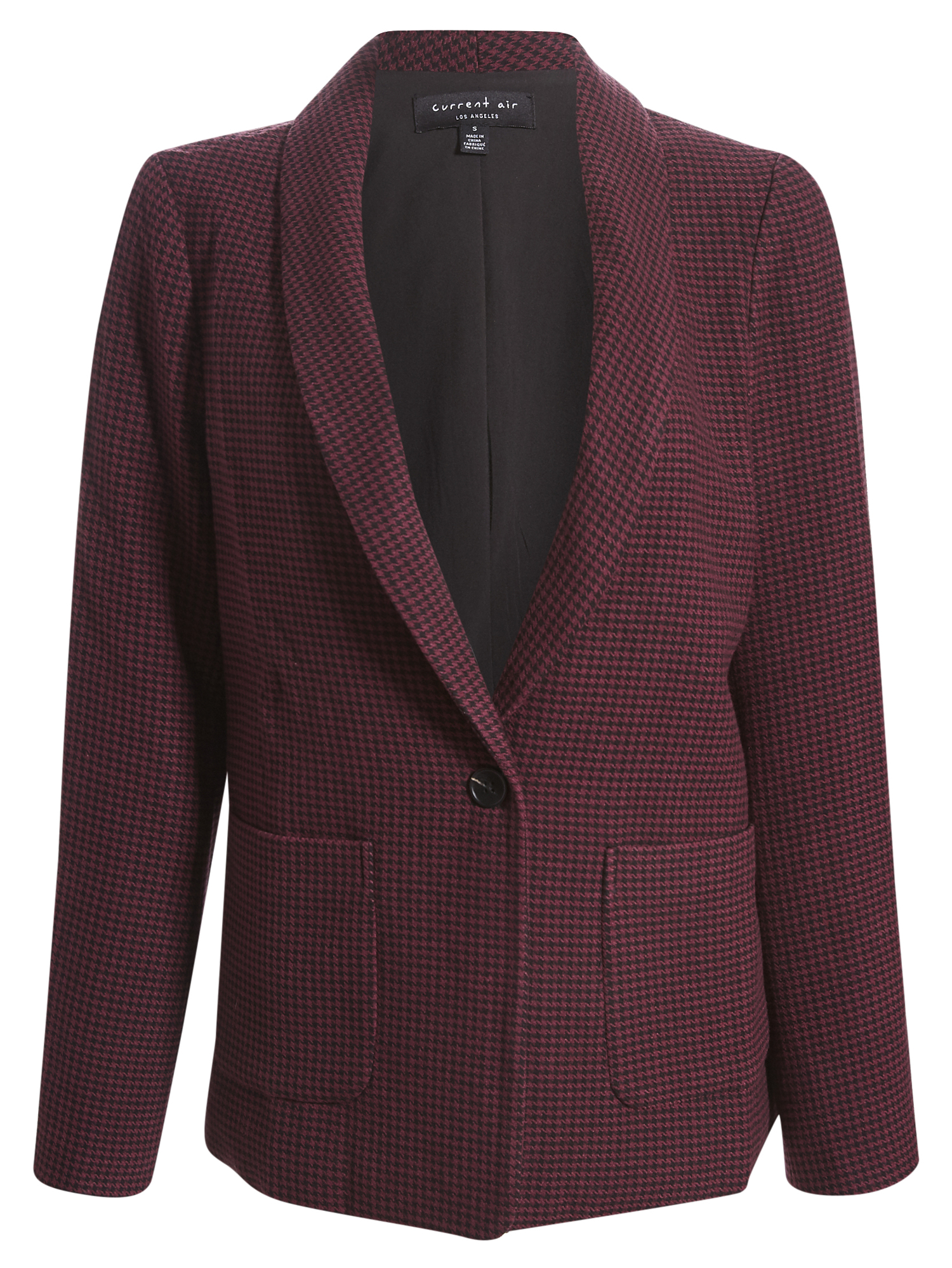 Houndstooth Patterned Blazer