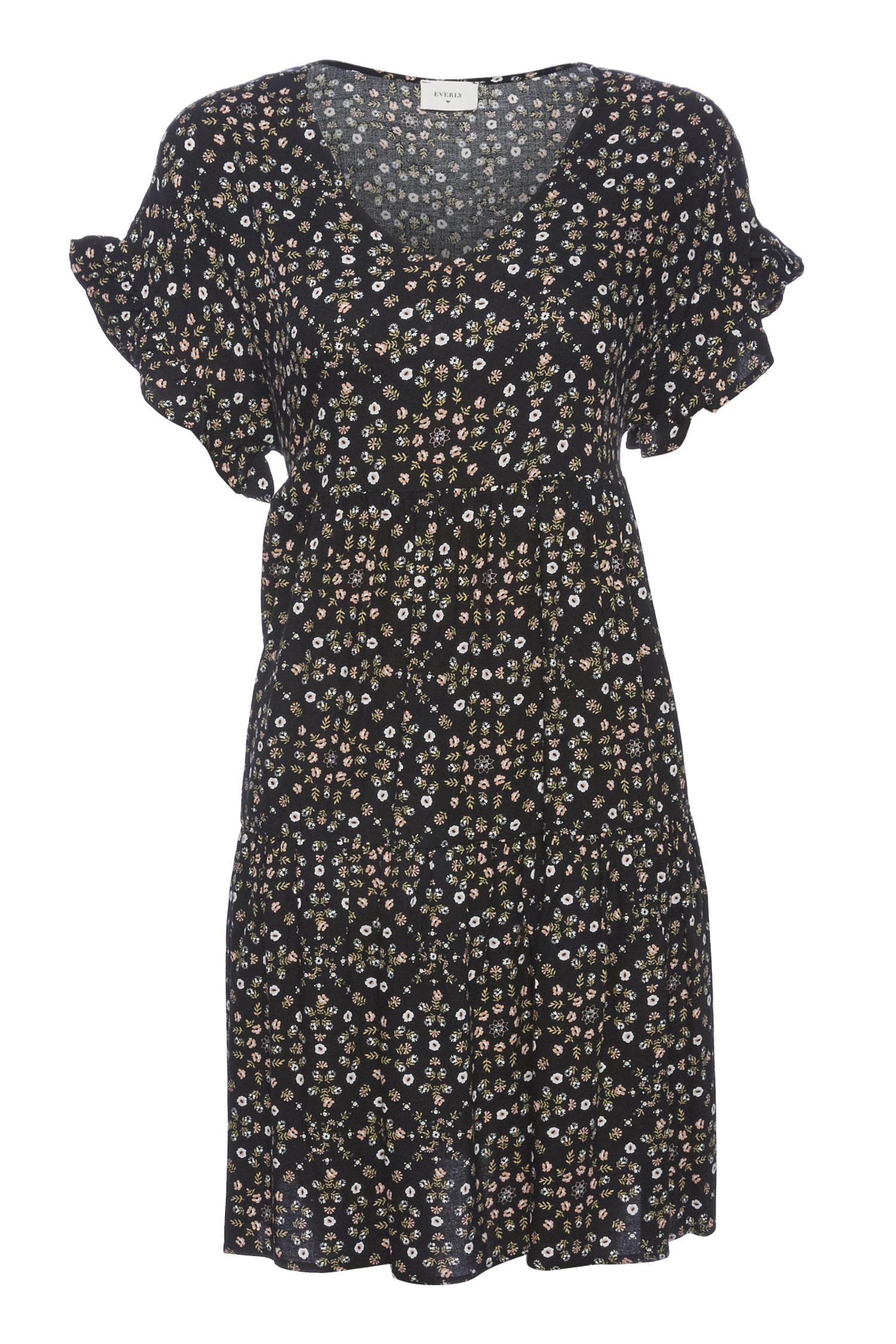 Everly Floral Print Babydoll Dress