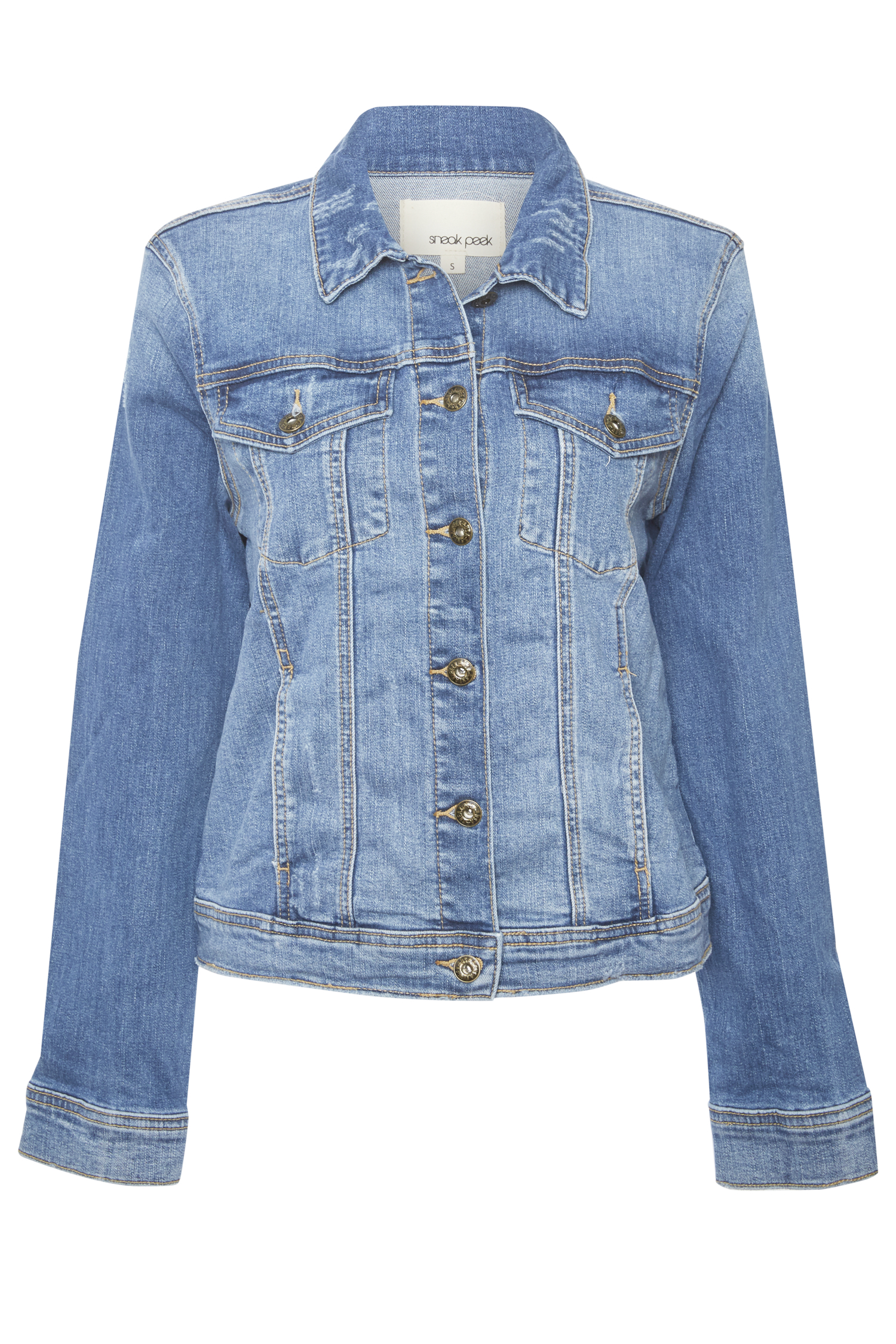 Sneak Peek Distressed Denim Jacket