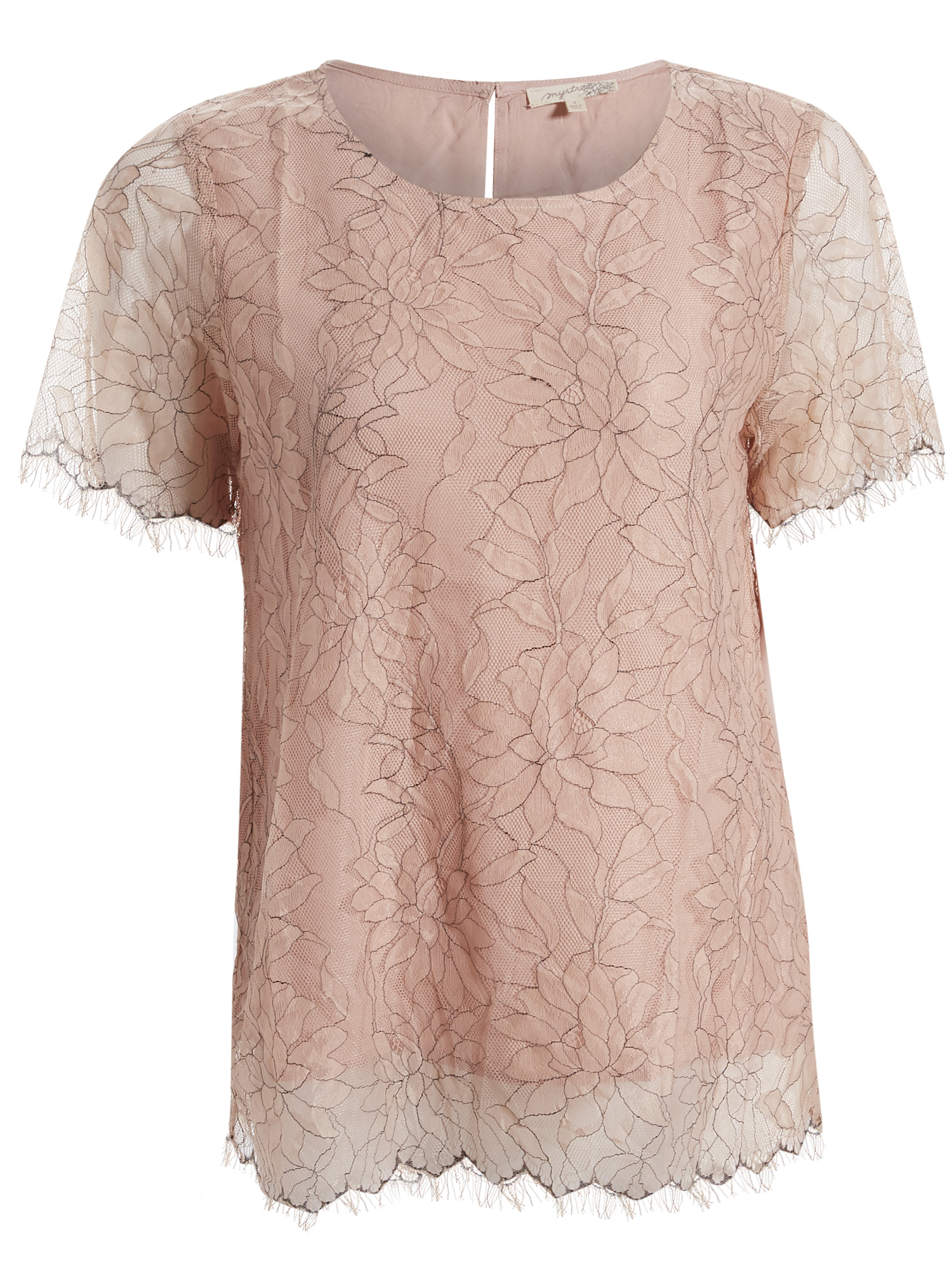 Lace Detail Short Sleeve