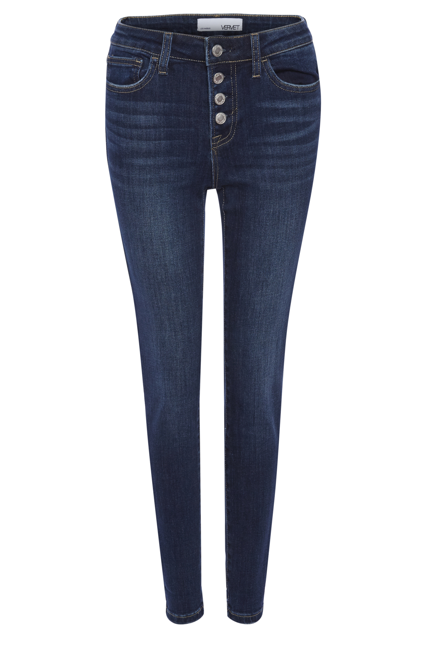 Mid Rise Button Up Ankle