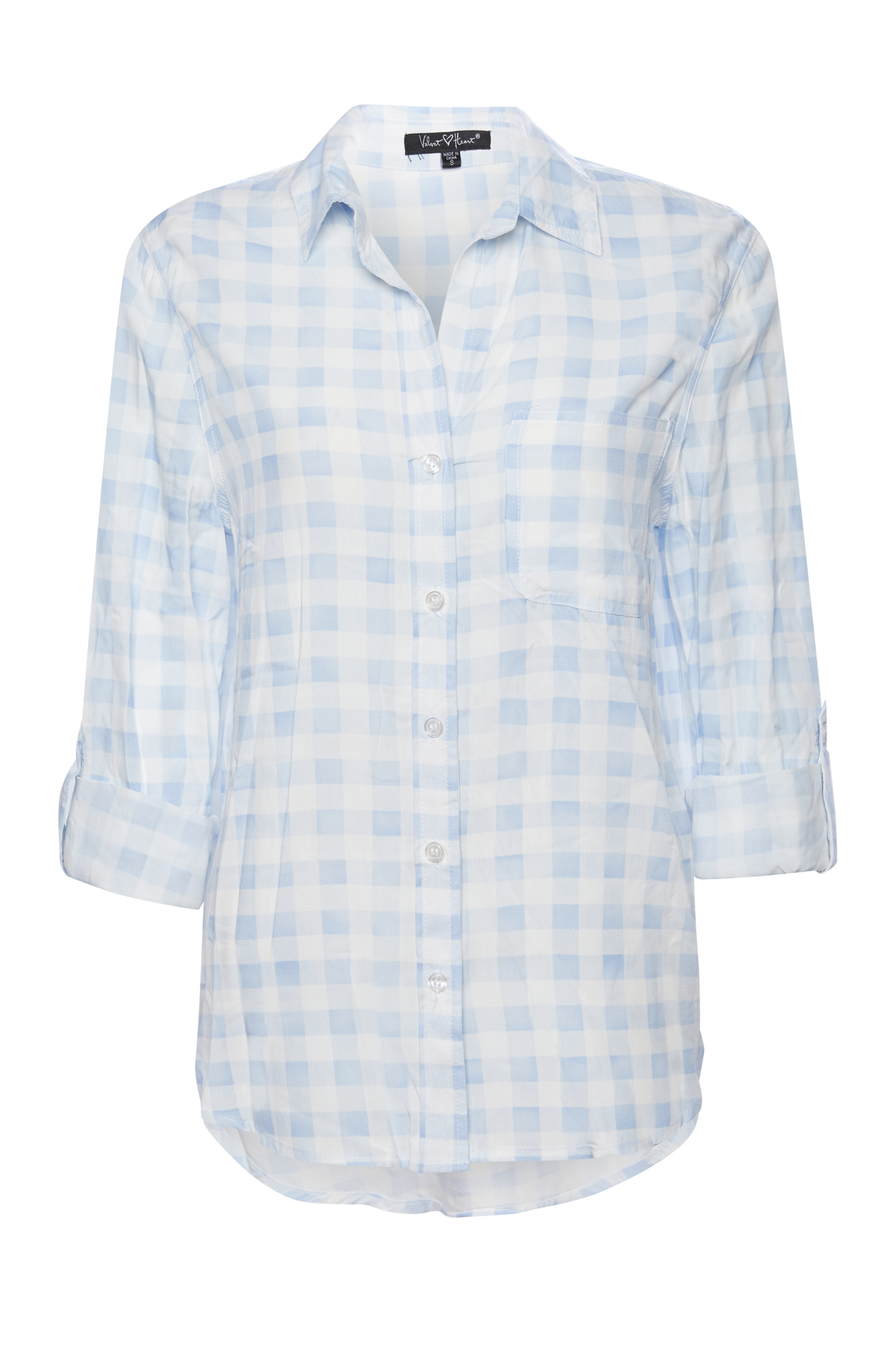 Velvet Heart Plaid Button Down