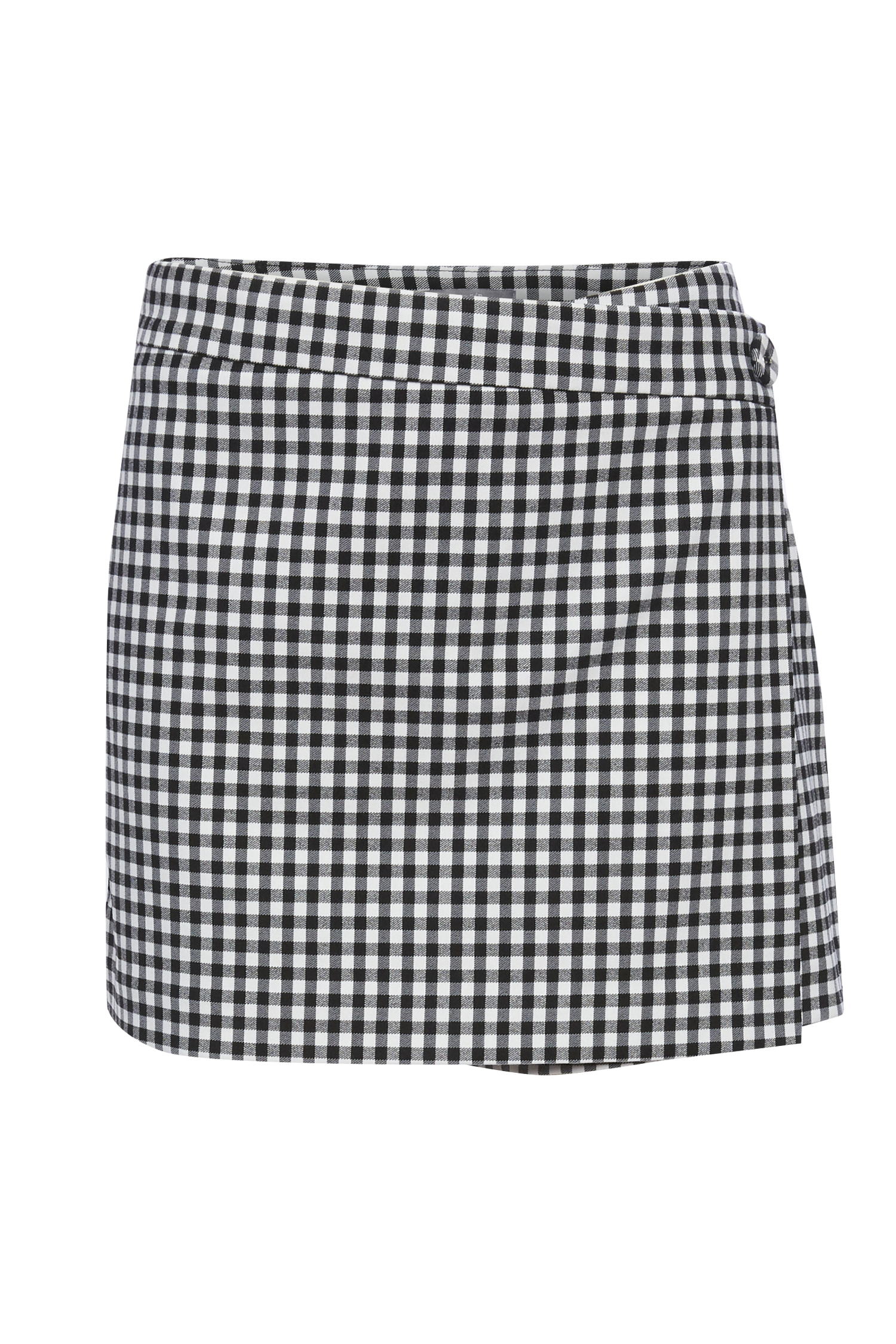 ILTM Gingham Print Wrap Skort in Black/White | DAILYLOOK