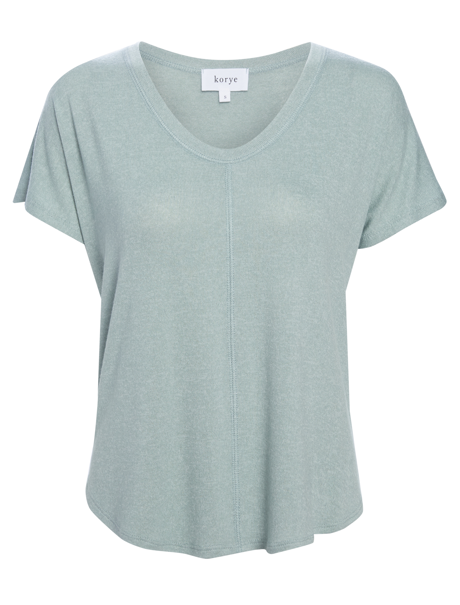 V-Scoop Short Sleeve Knit Top