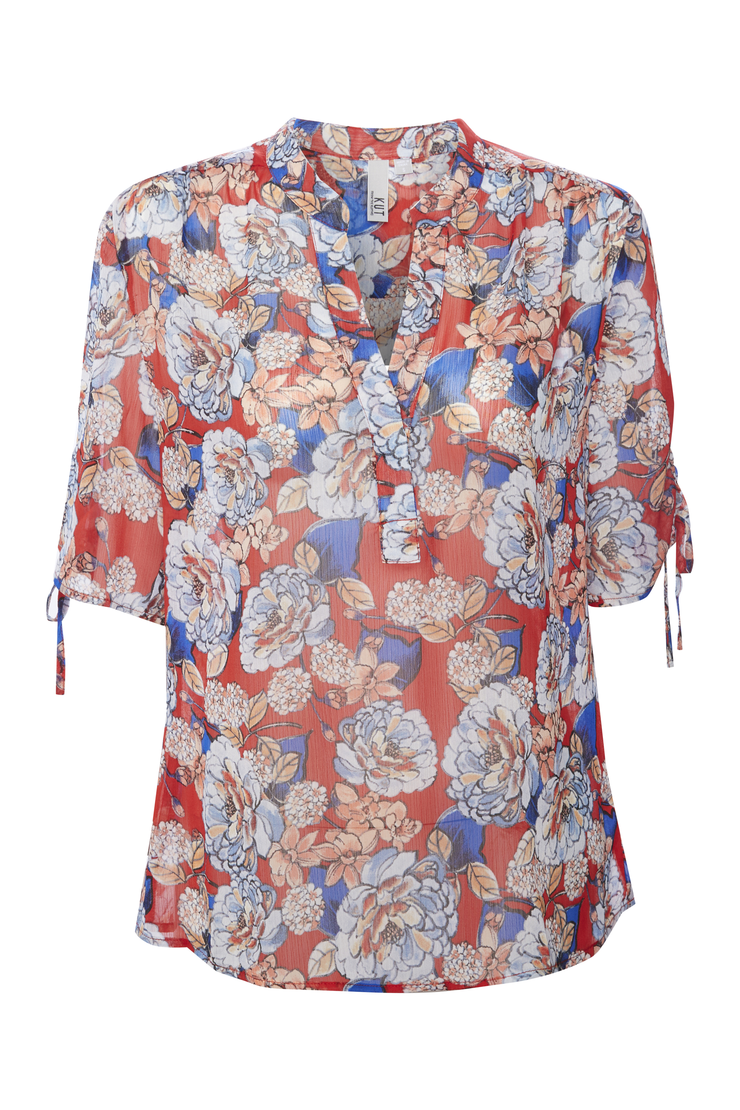 Kut from the Kloth Tie Sleeve Floral Print Top