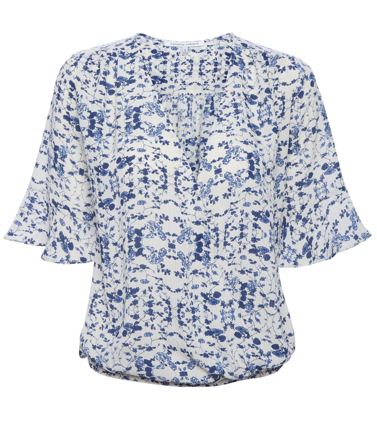 Collective Concepts Short Sleeve Printed Blouse