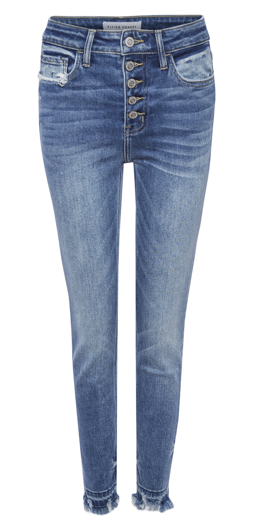 Flying Monkey Released Hem Crop Denim