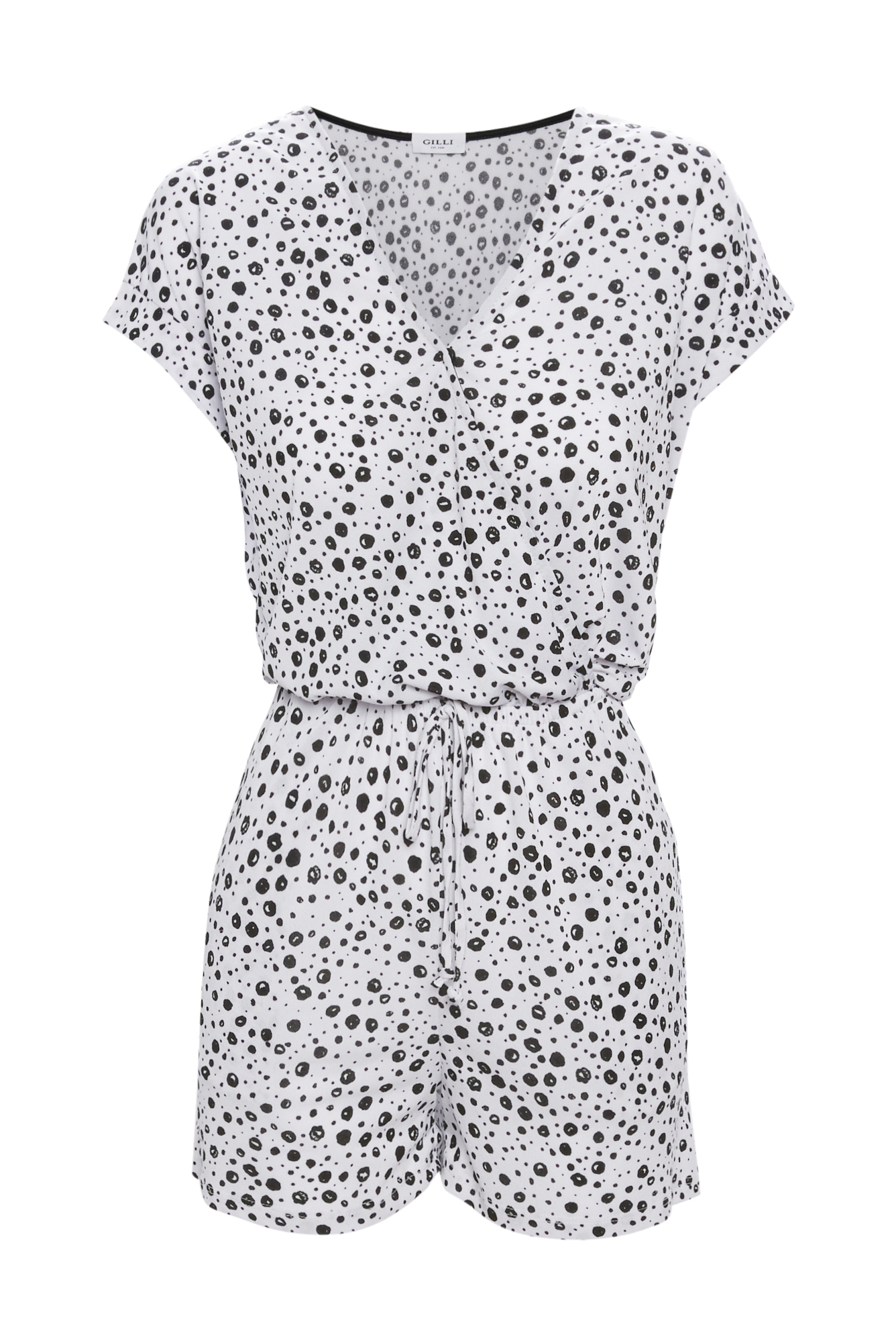 Short Sleeve Abstract Print Romper