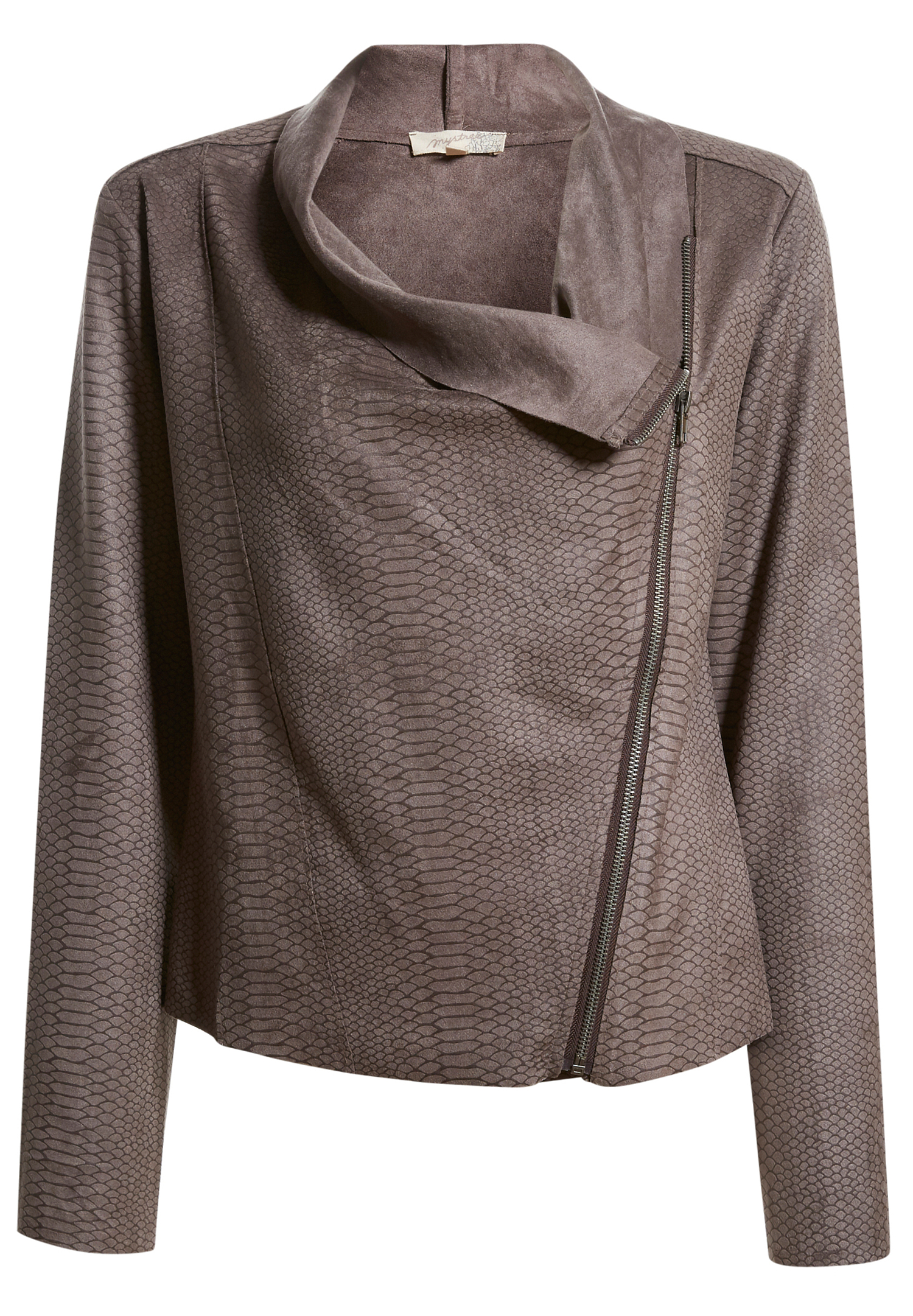 Draped Animal Print Jacket