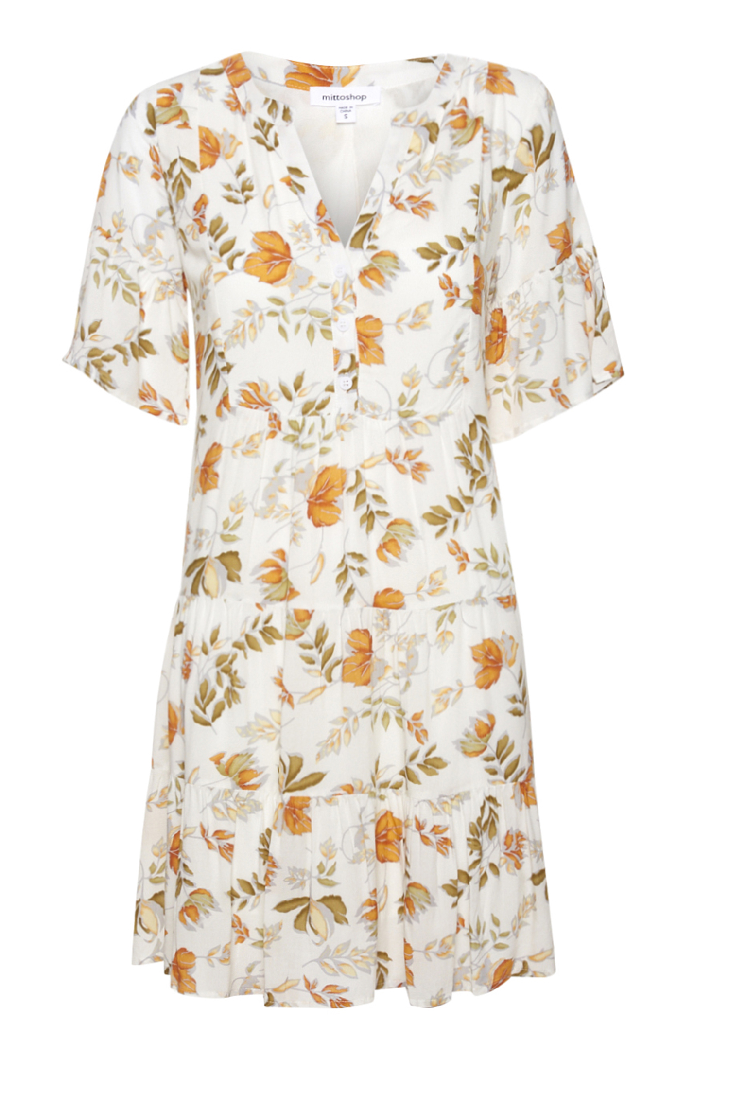 Short Sleeve Printed Dress