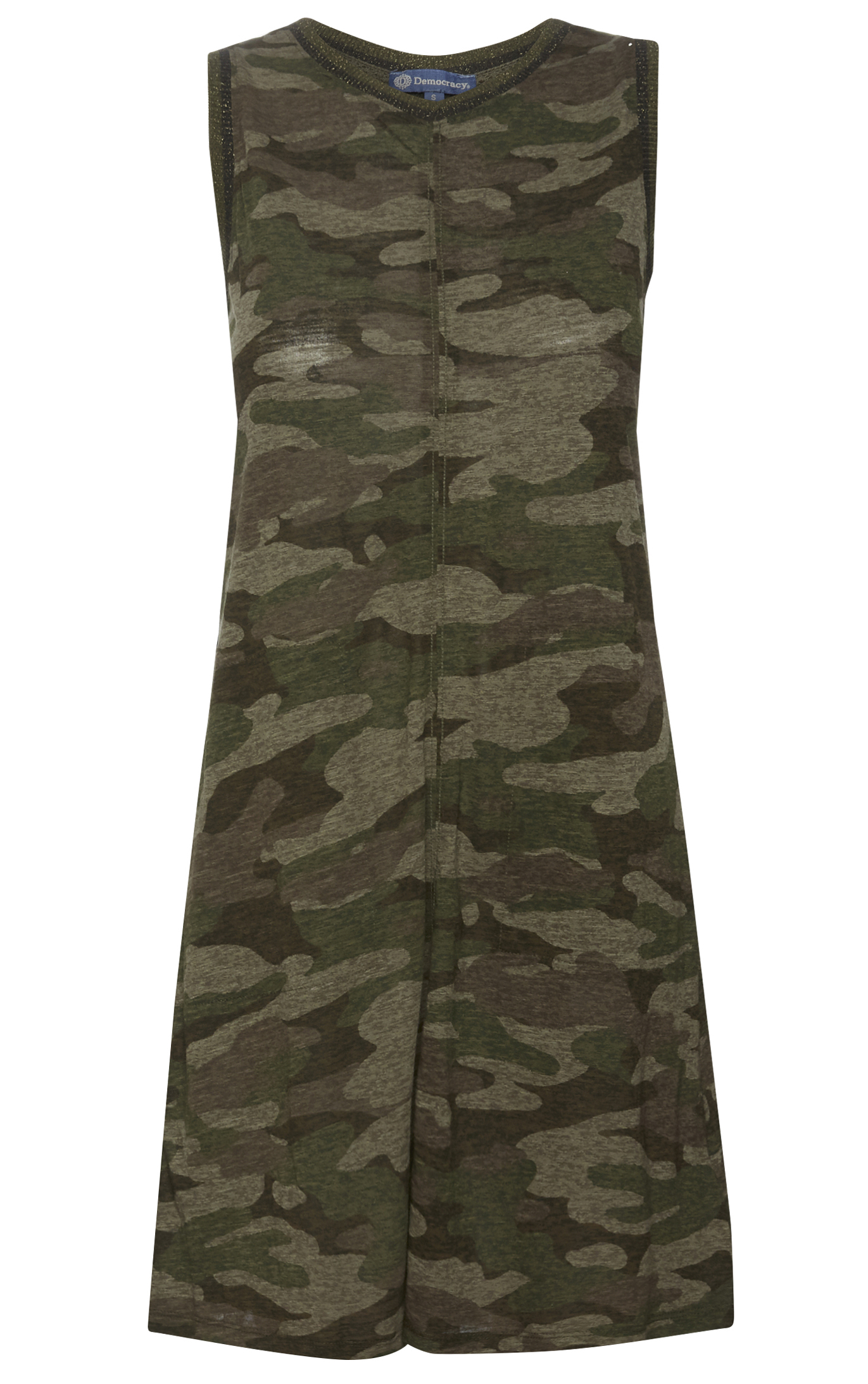 Democracy Sleeveless Camo Printed Dress
