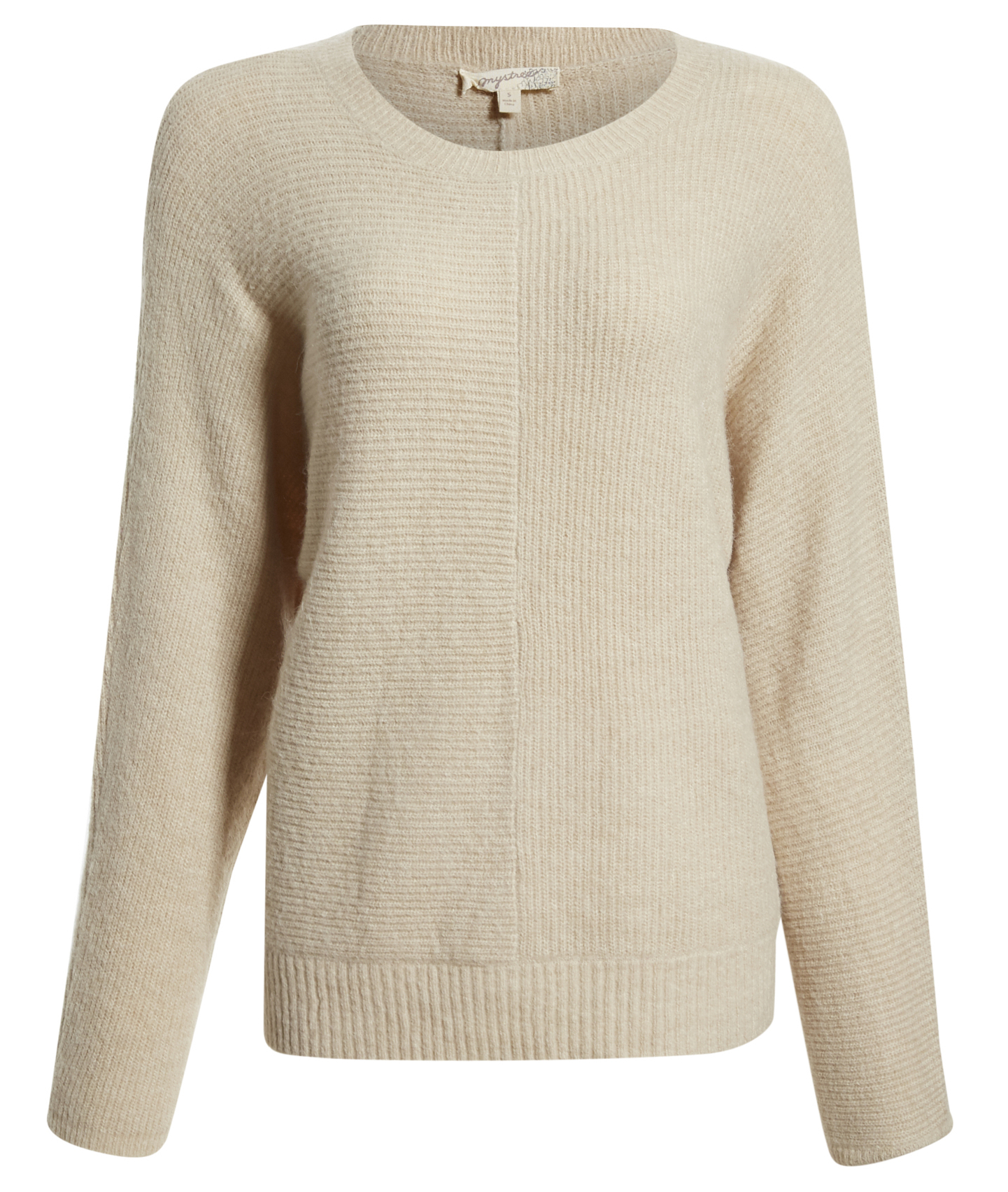 Ribbed Contrast Pullover