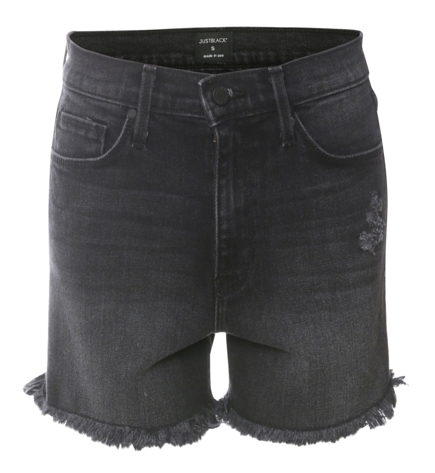 Just Black Frayed Hem Short