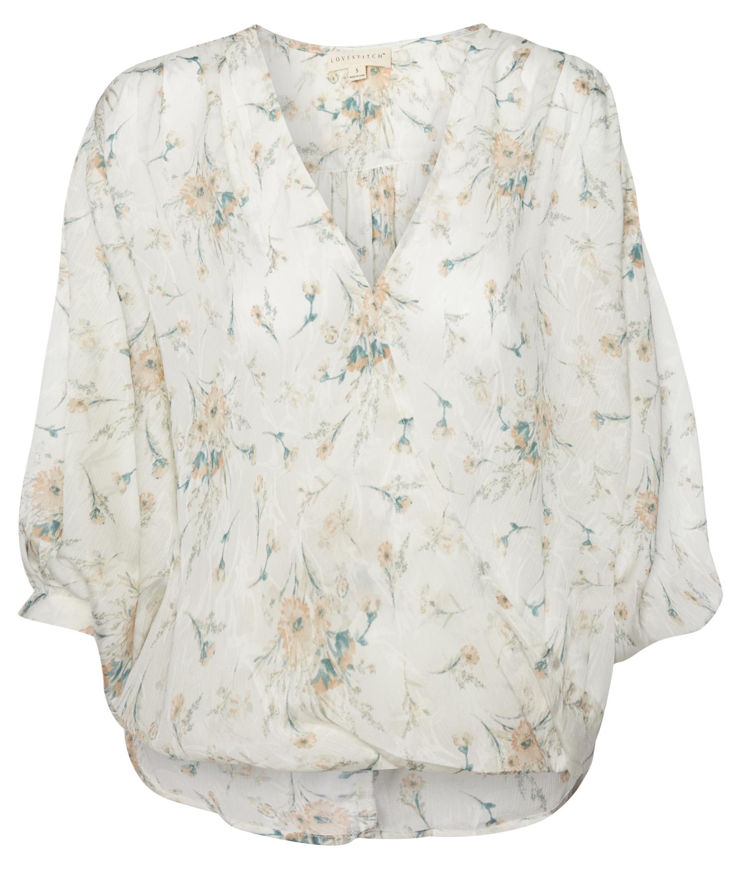 Surplice Dolman Printed Top