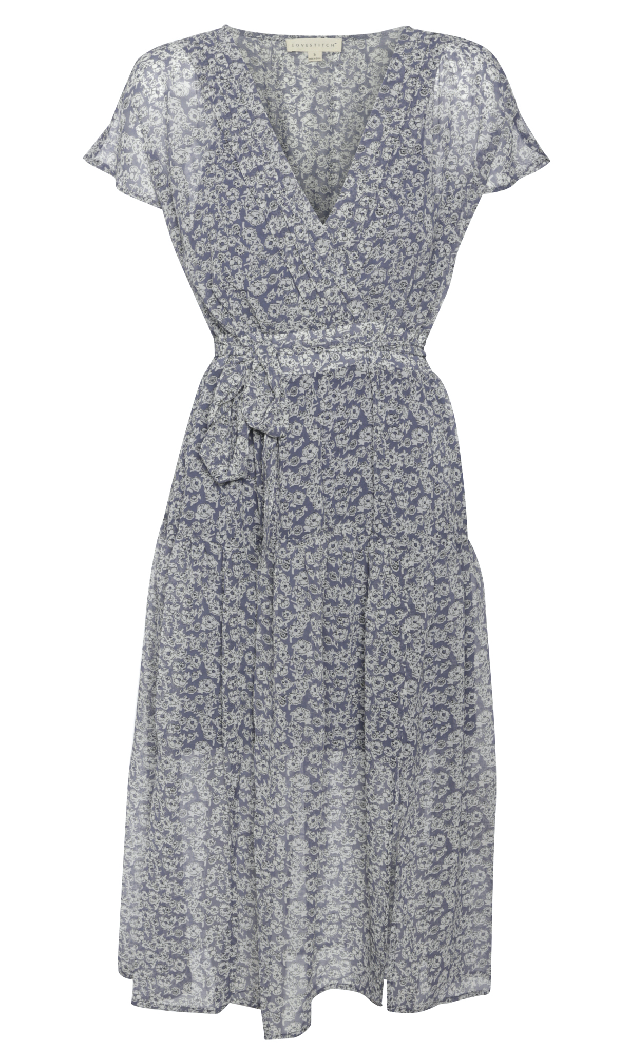 Ditsy Floral Belted Midi Dress