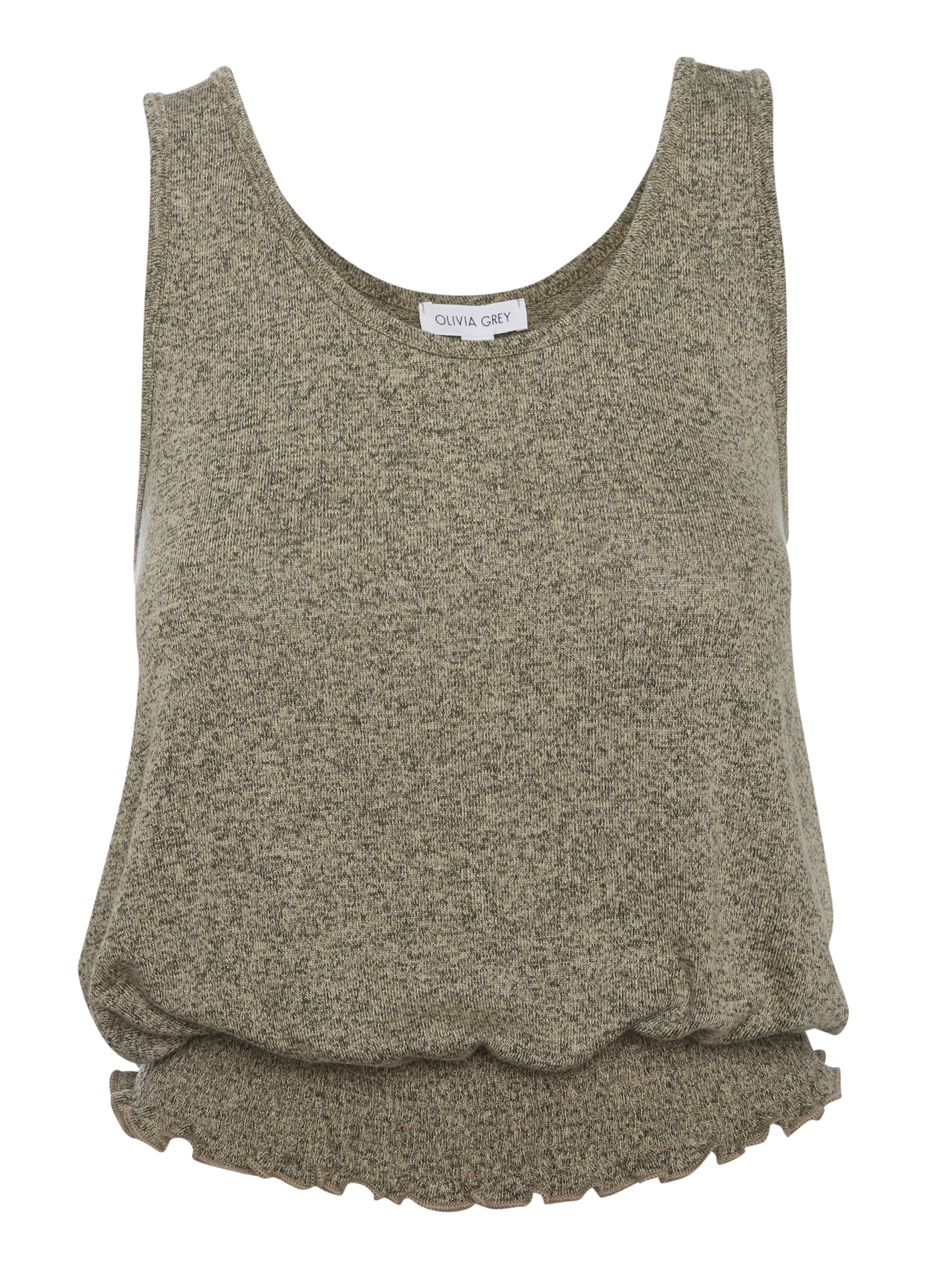 Smocked Waistband Sleeveless Top