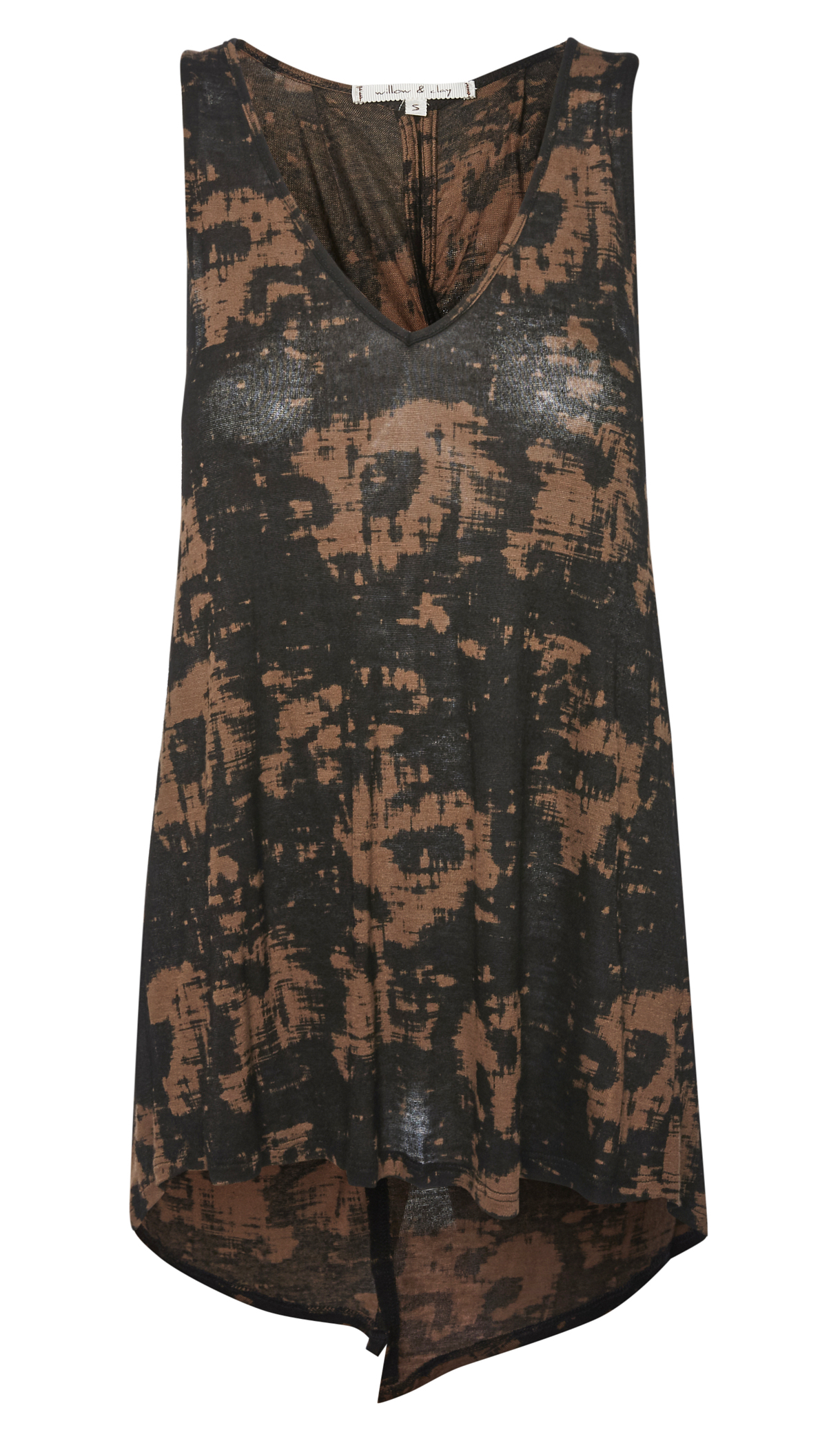 Willow & Clay V-Neck Overlap Back Printed Tank