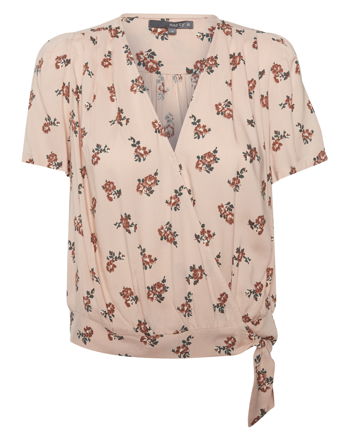 Matty Floral Print Side Tie Top