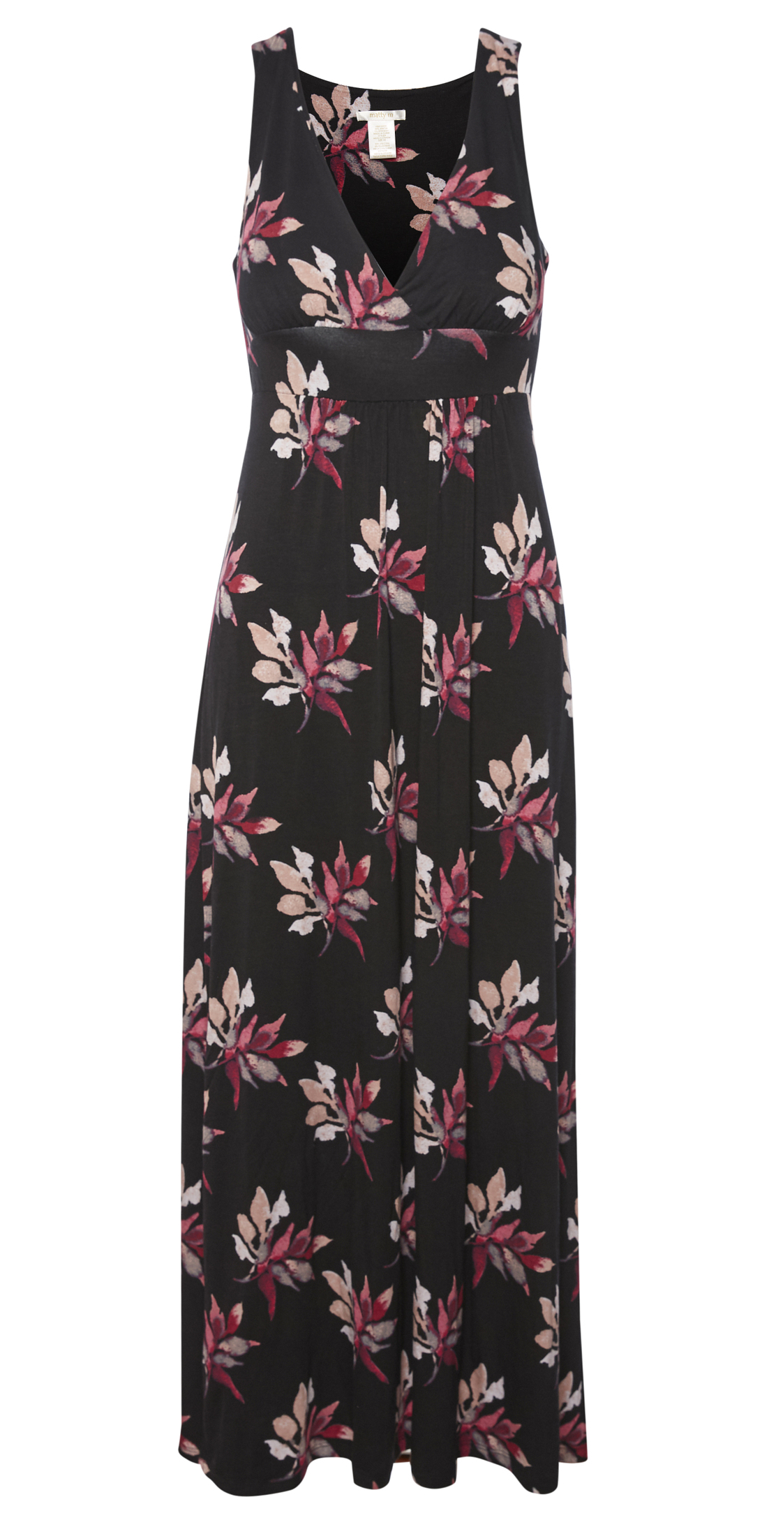Matty M Surplice Printed Maxi Dress