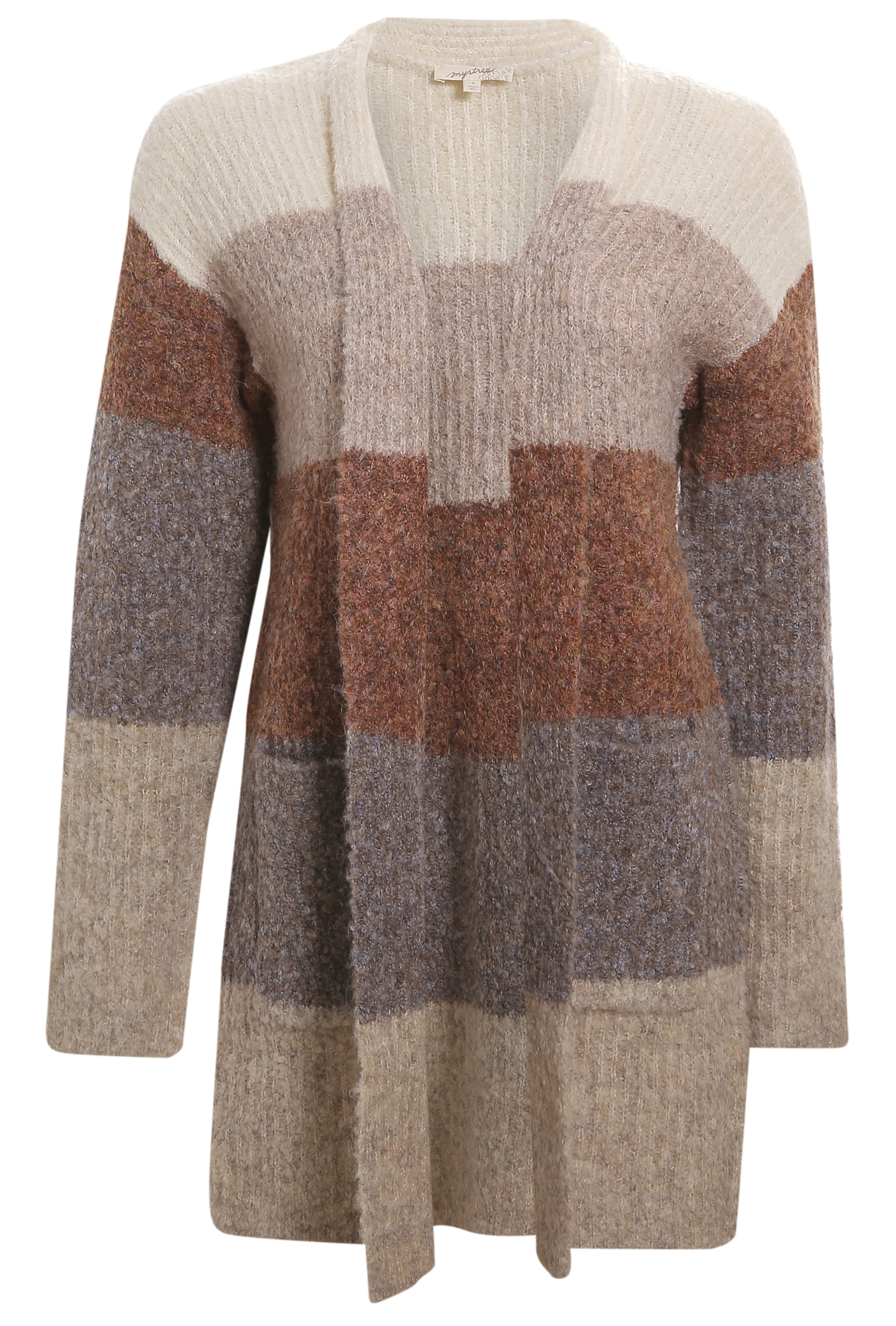 Color Block Knit Cardigan