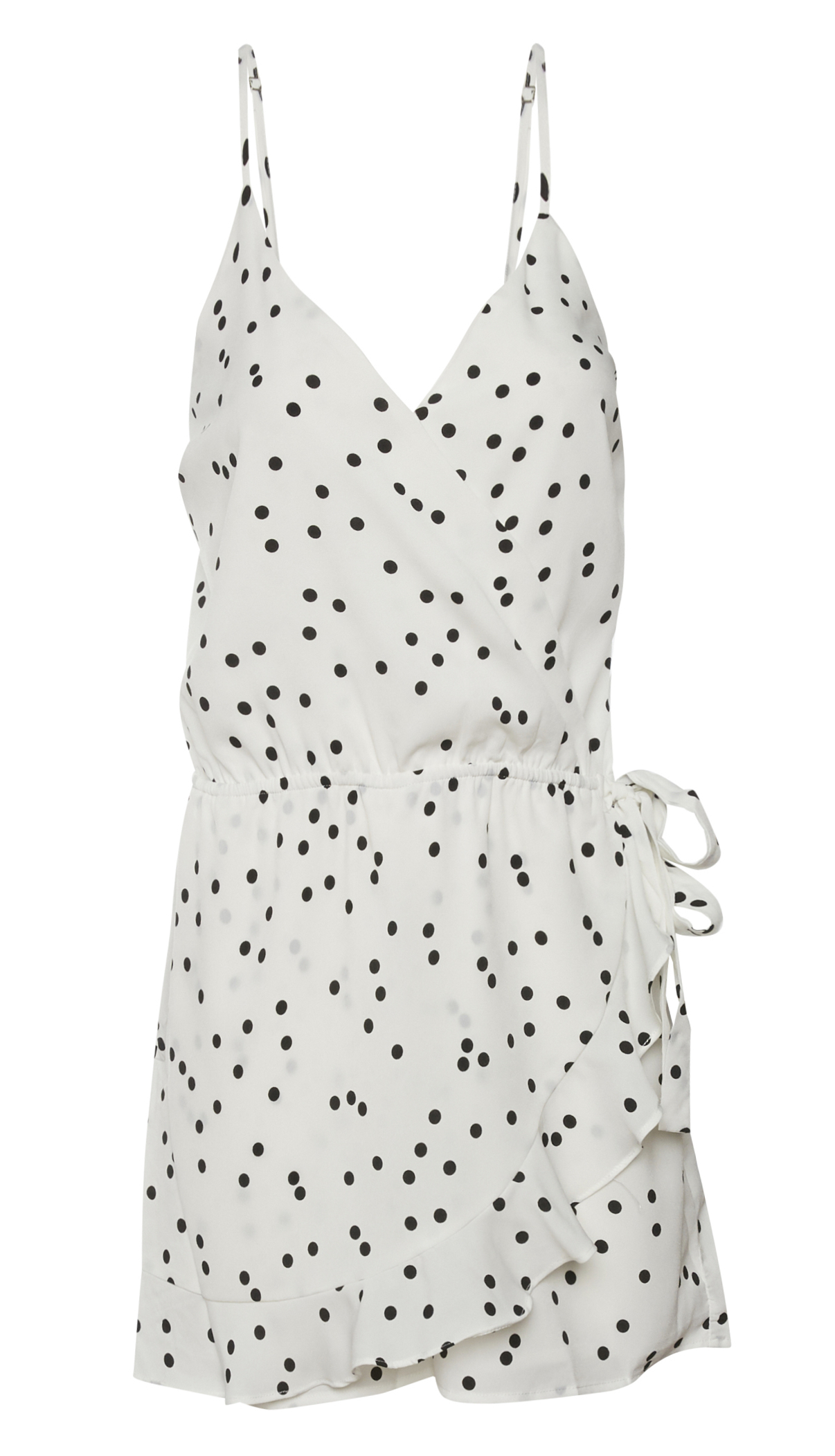 Sleeveless Polka Dot Romper