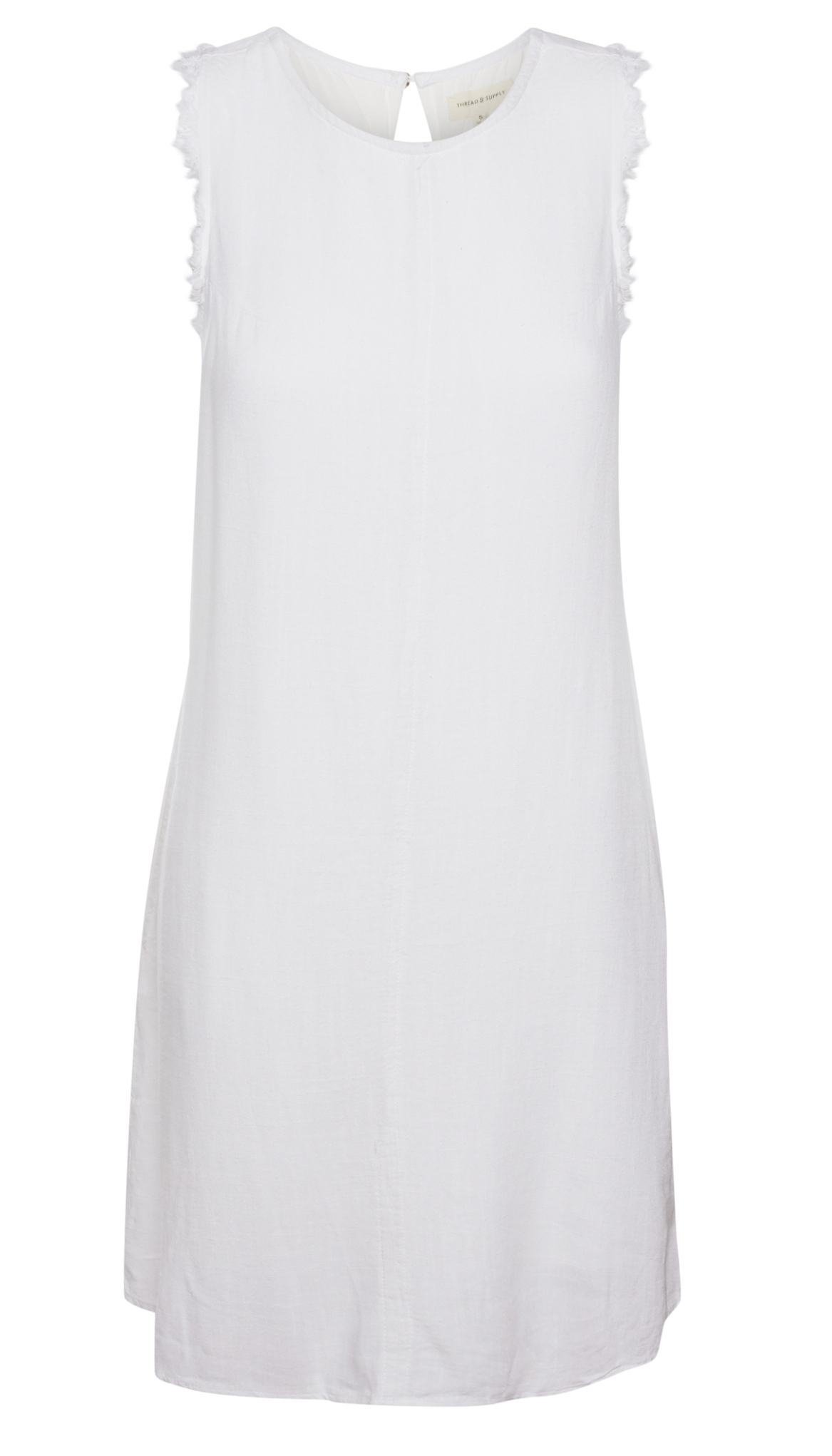 Thread & Supply Frayed Trim Shift Dress