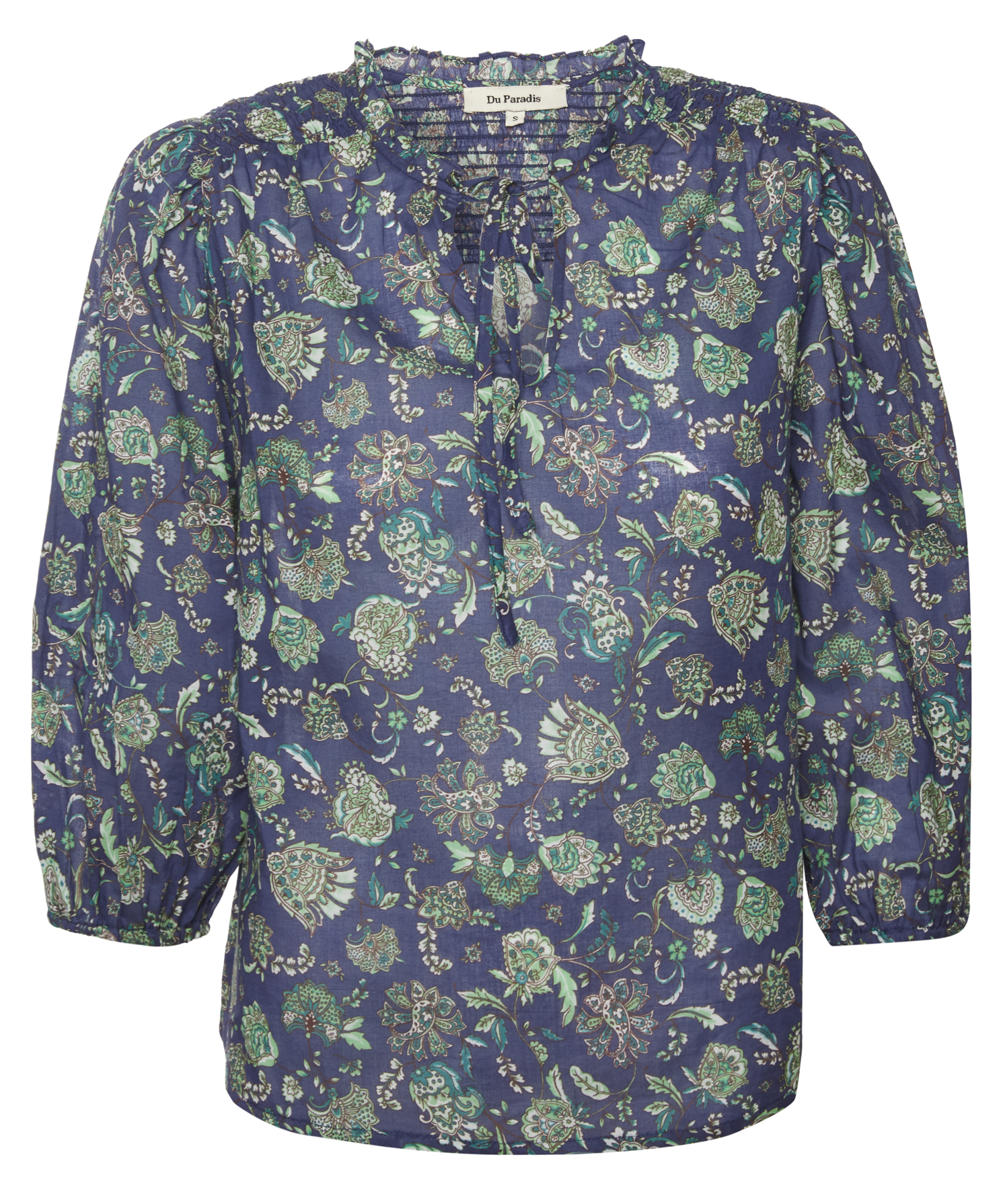 Du Paradis 3/4 Sleeve Printed Top