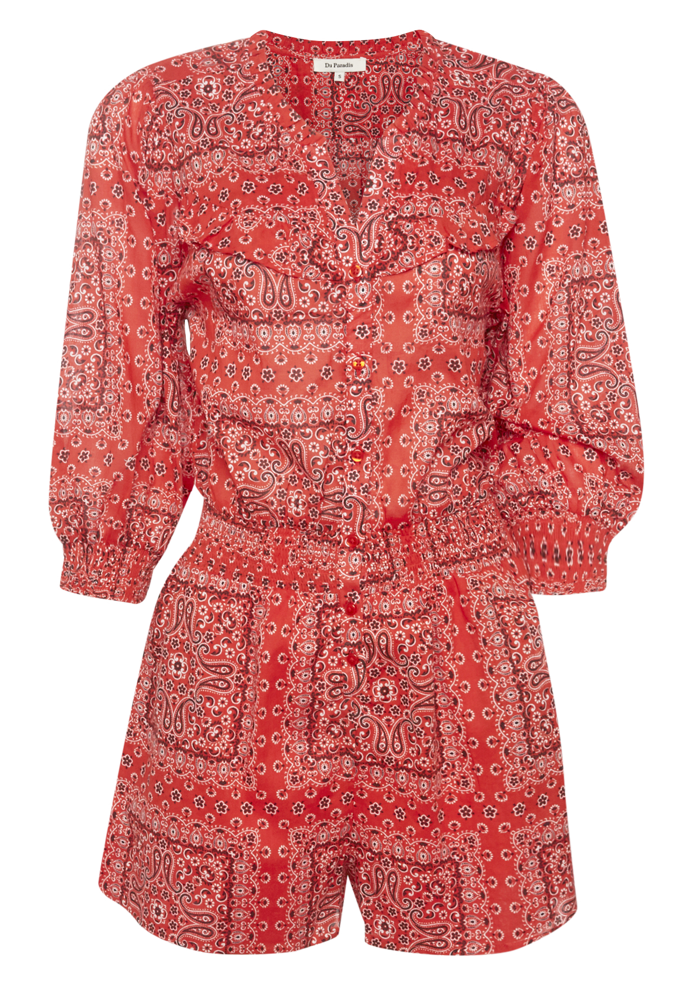 Du Paradis Bandana Printed Romper