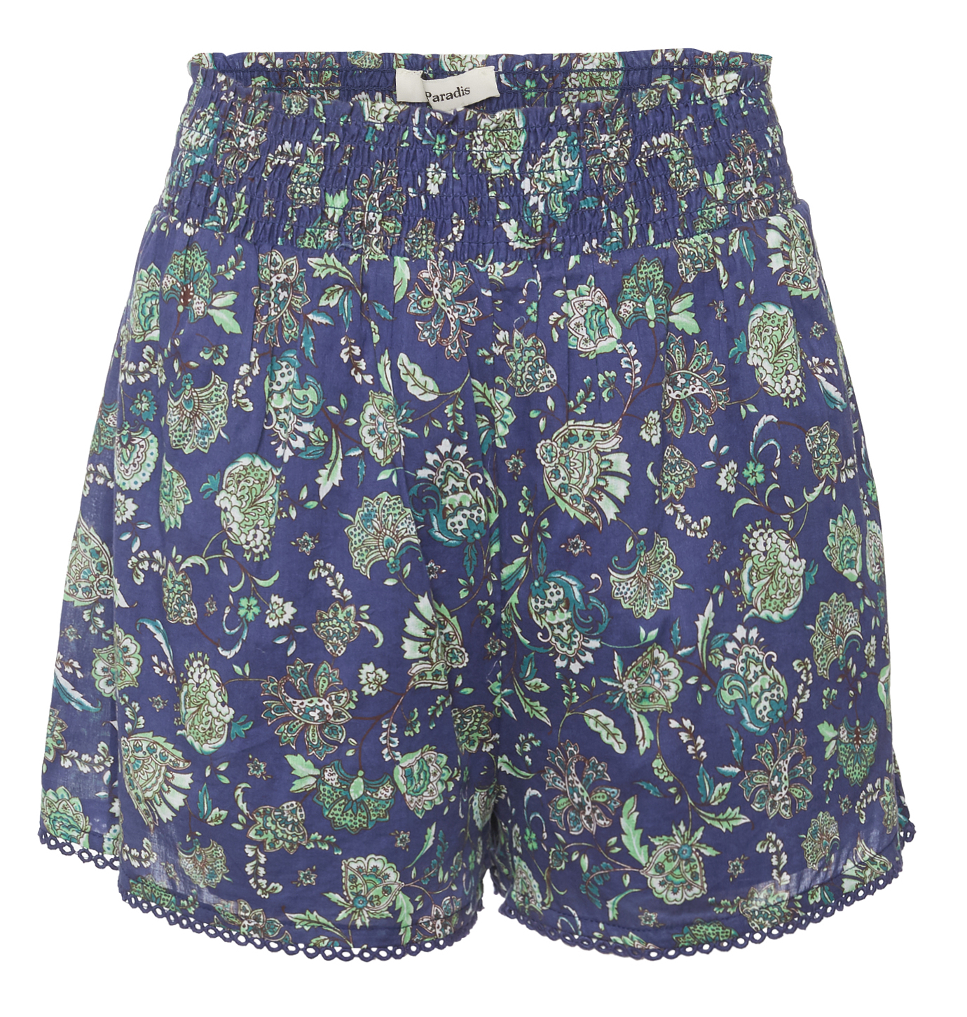 Du Paradis Smocked Waistband Printed Short