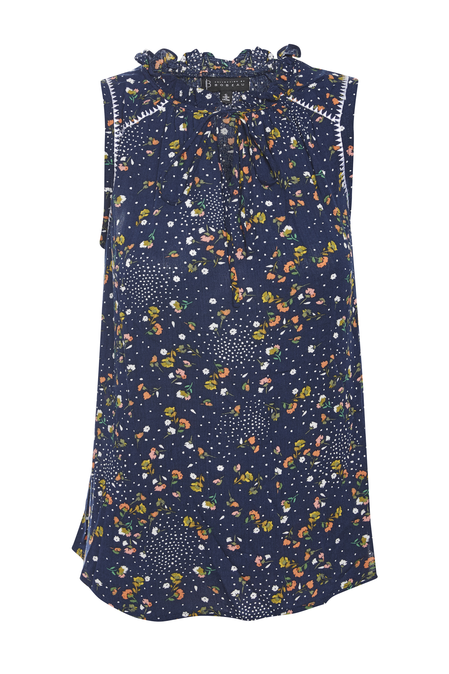 Sleeveless Split Neck Printed Tank
