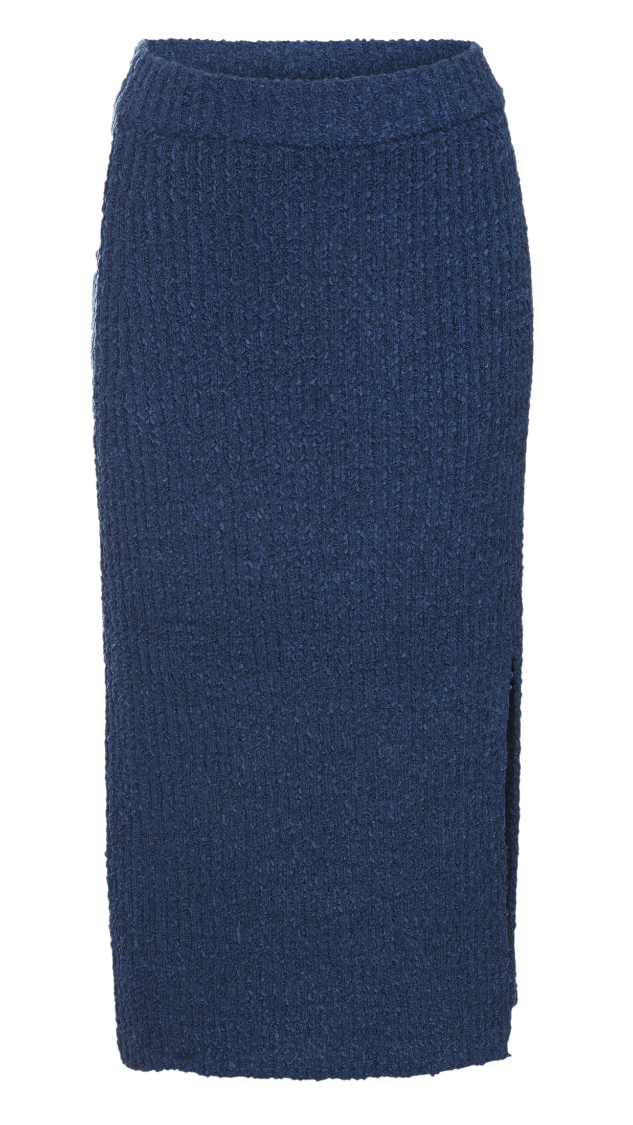Side Slit Knit Midi Skirt