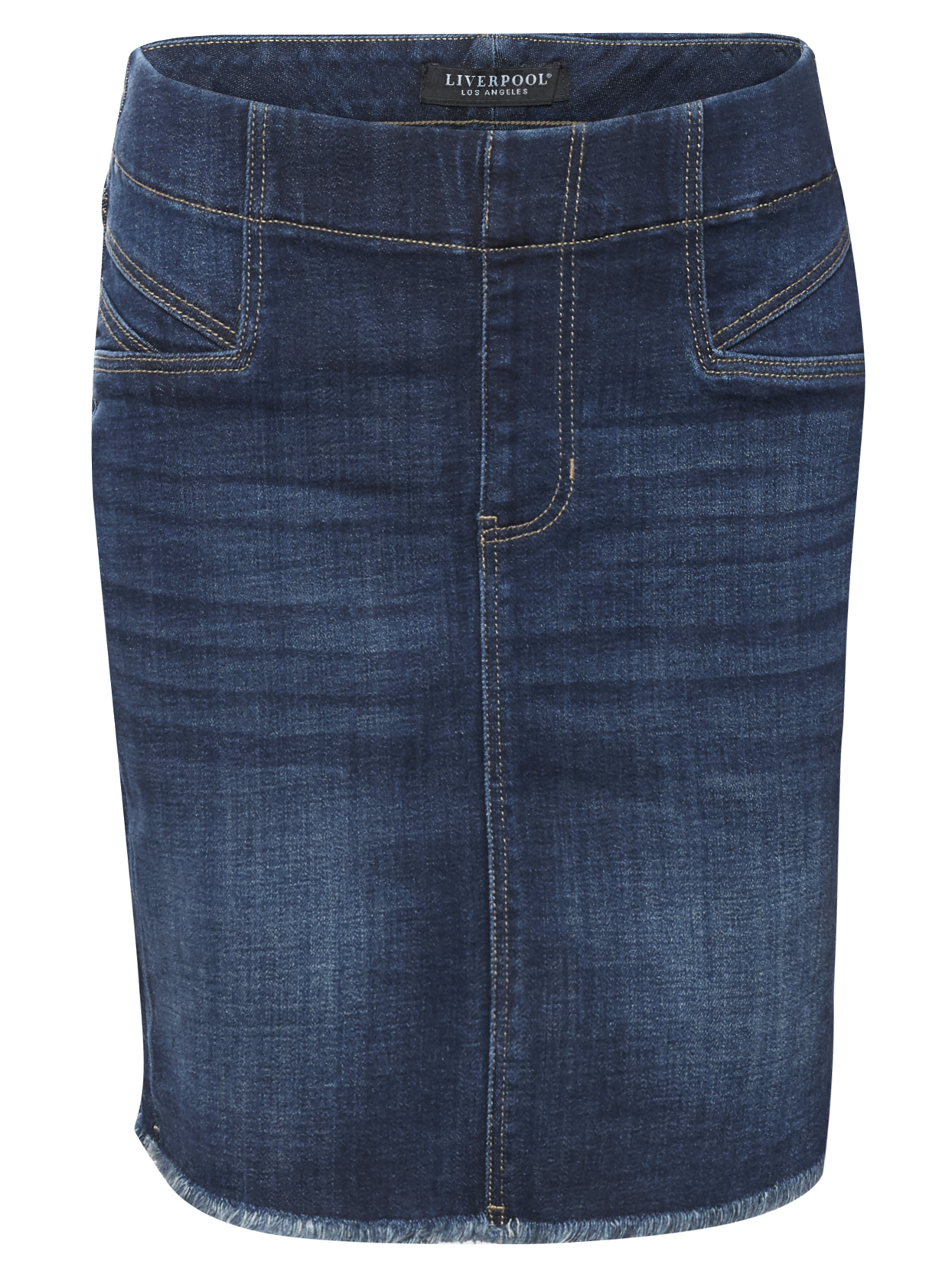 Liverpool Pull-on Denim Skirt