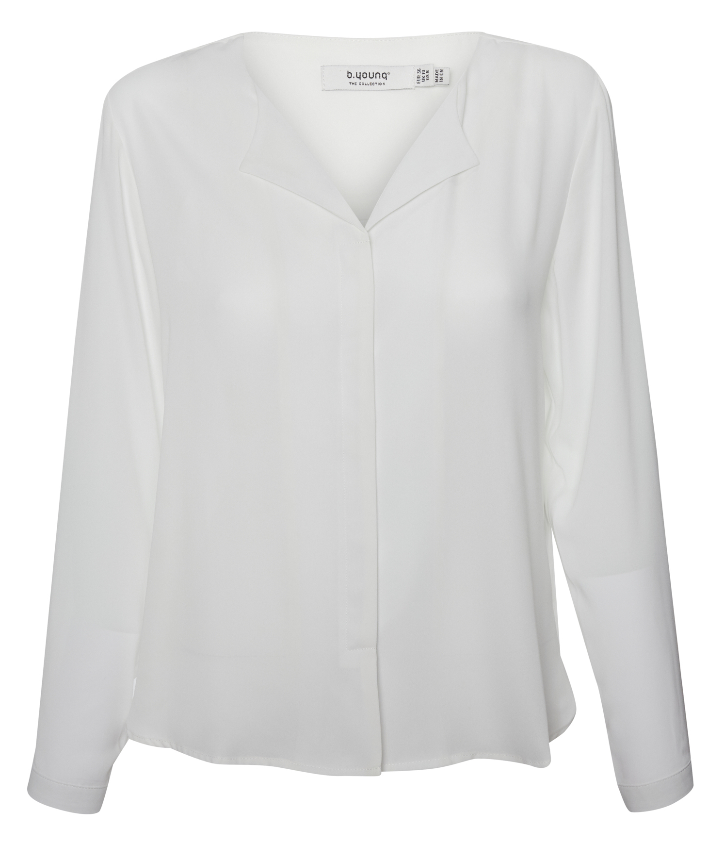 B. Young Long Sleeve Split Neck Blouse