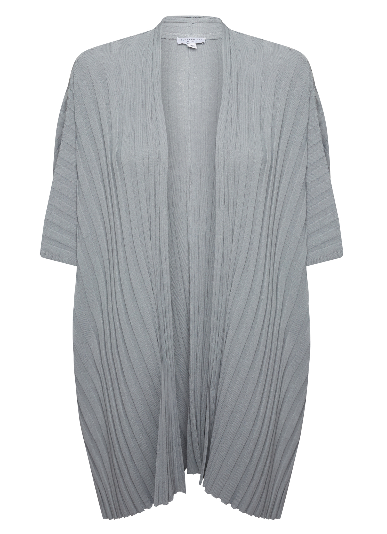 Wide Rib Knit Open Front Cardigan