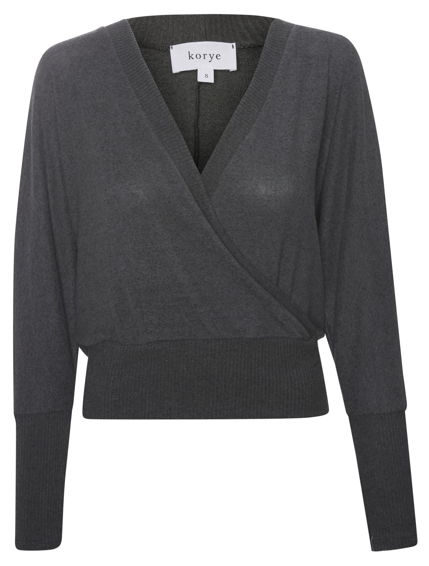 Surplice Brushed Knit Top