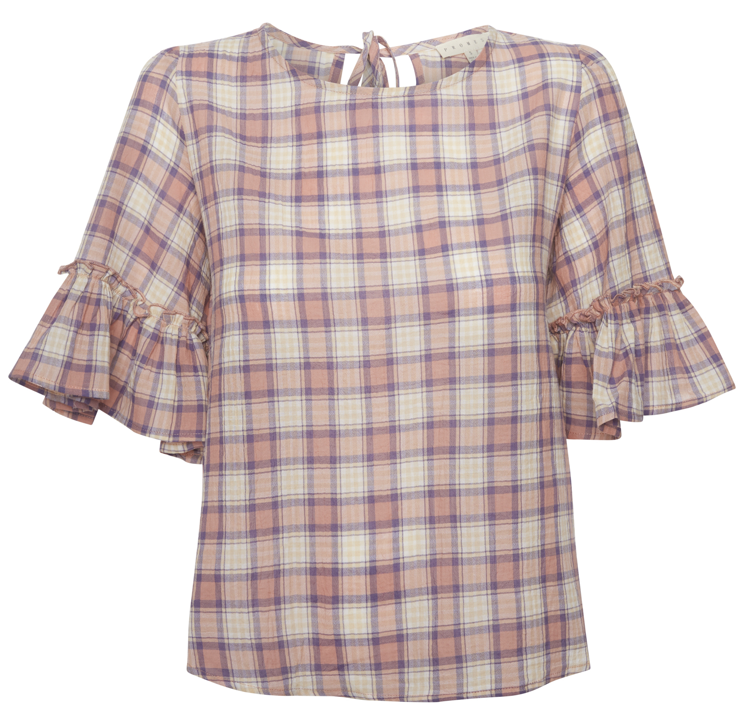 Short Sleeve Plaid Top