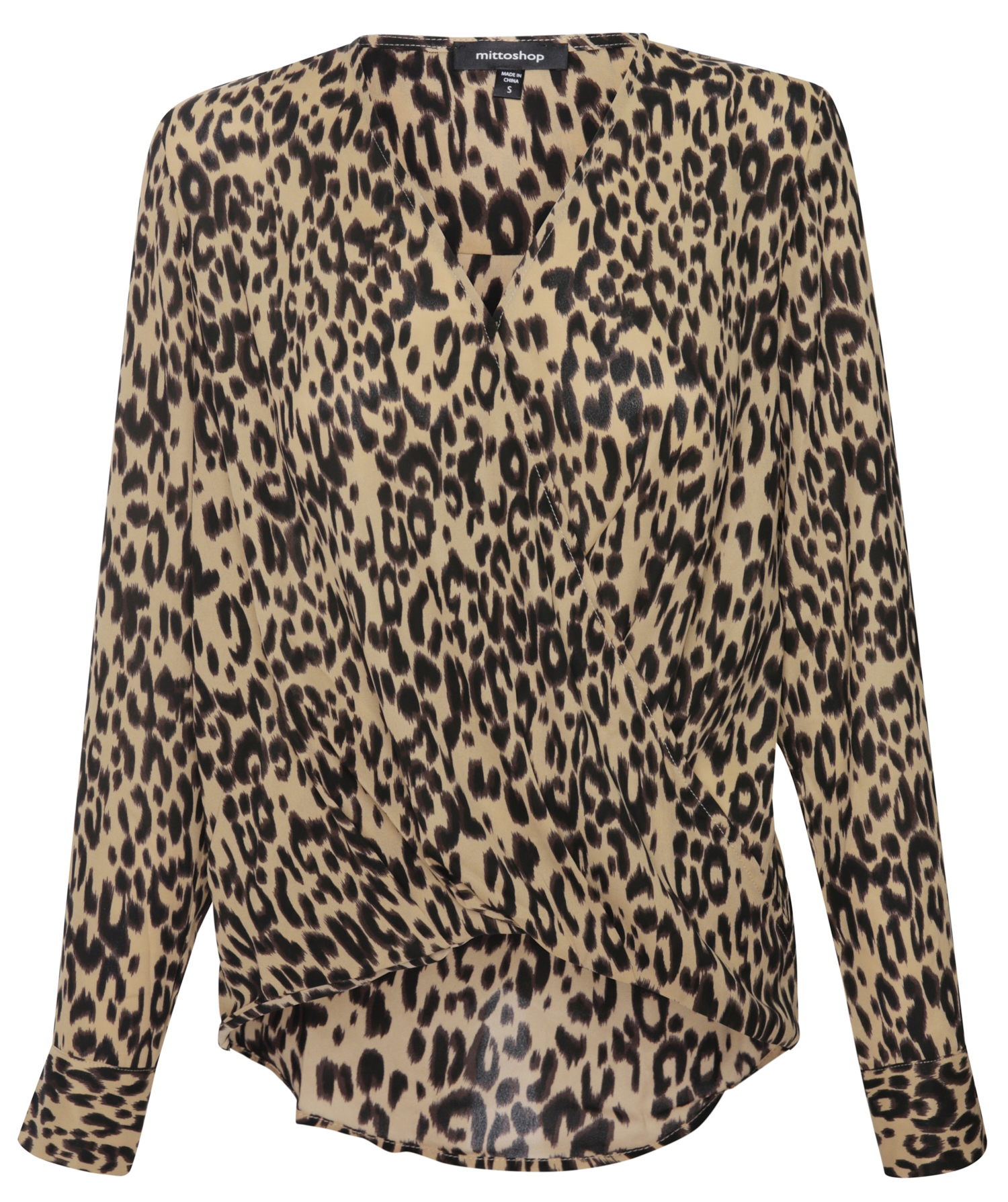 V-Neck Long Sleeve Blouse