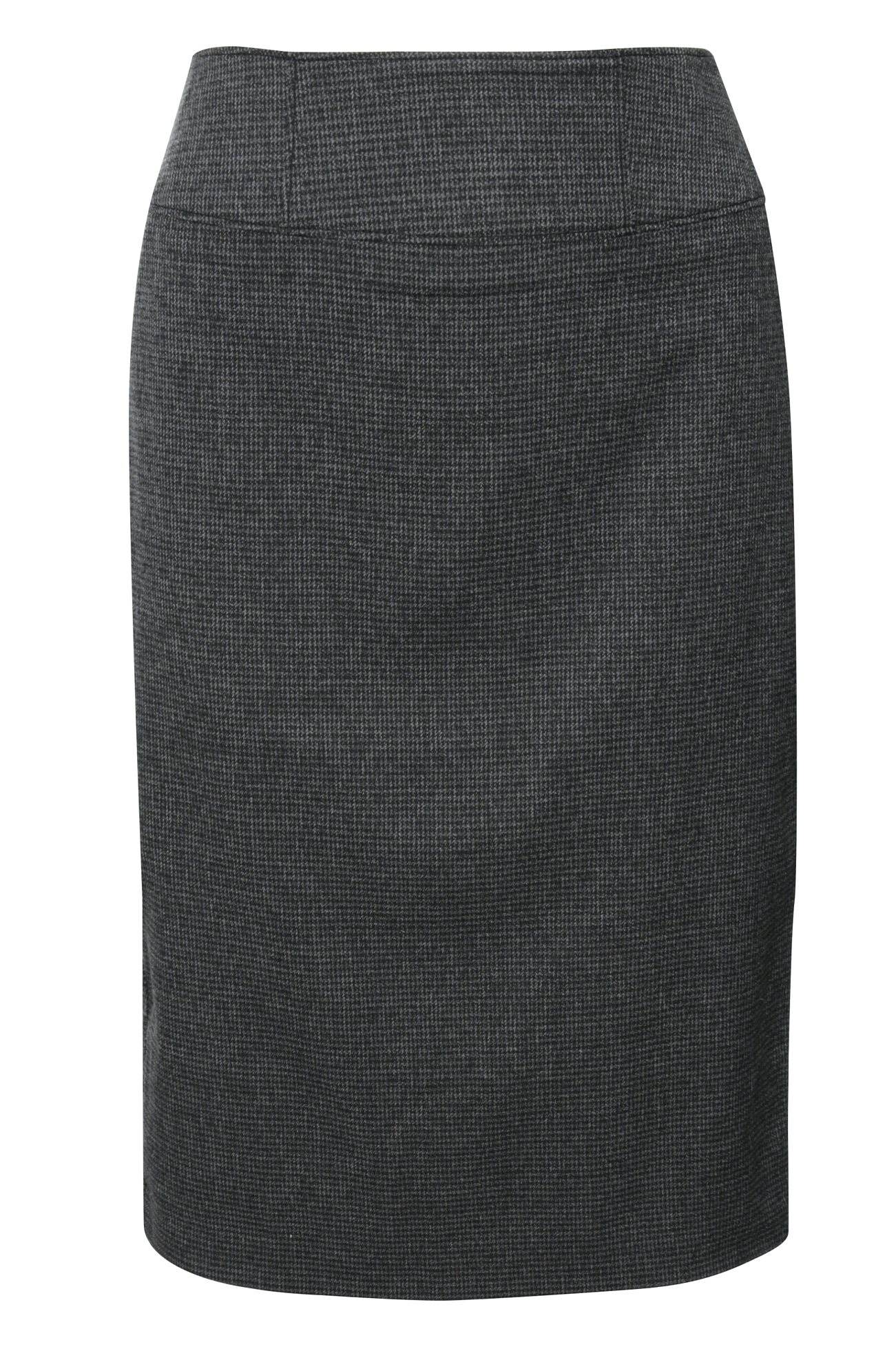 Micro Plaid Pencil Skirt
