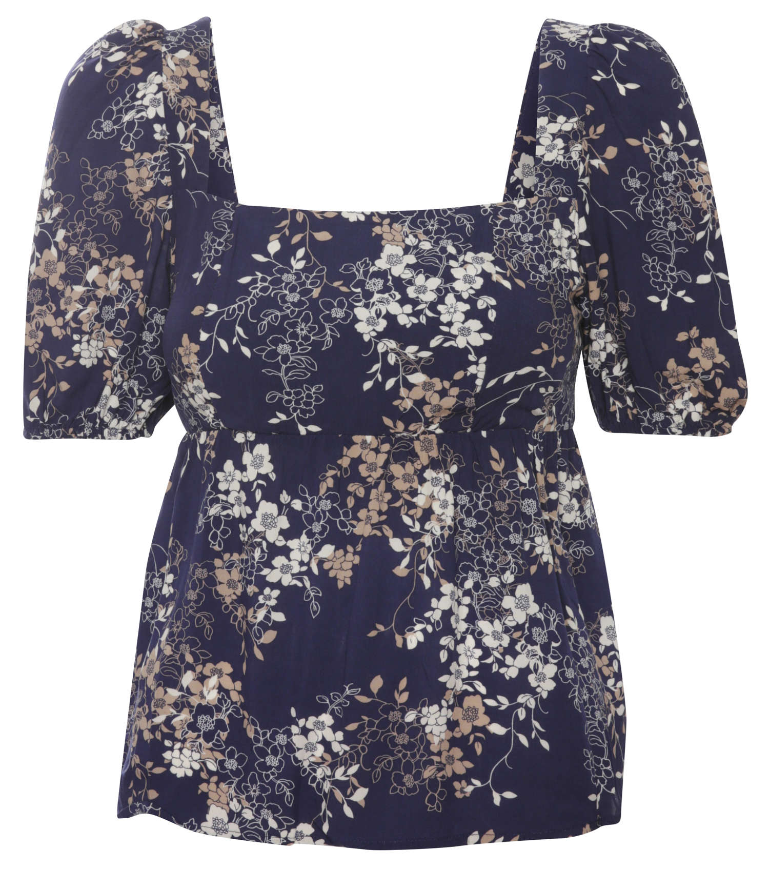 Square Neck Printed Top