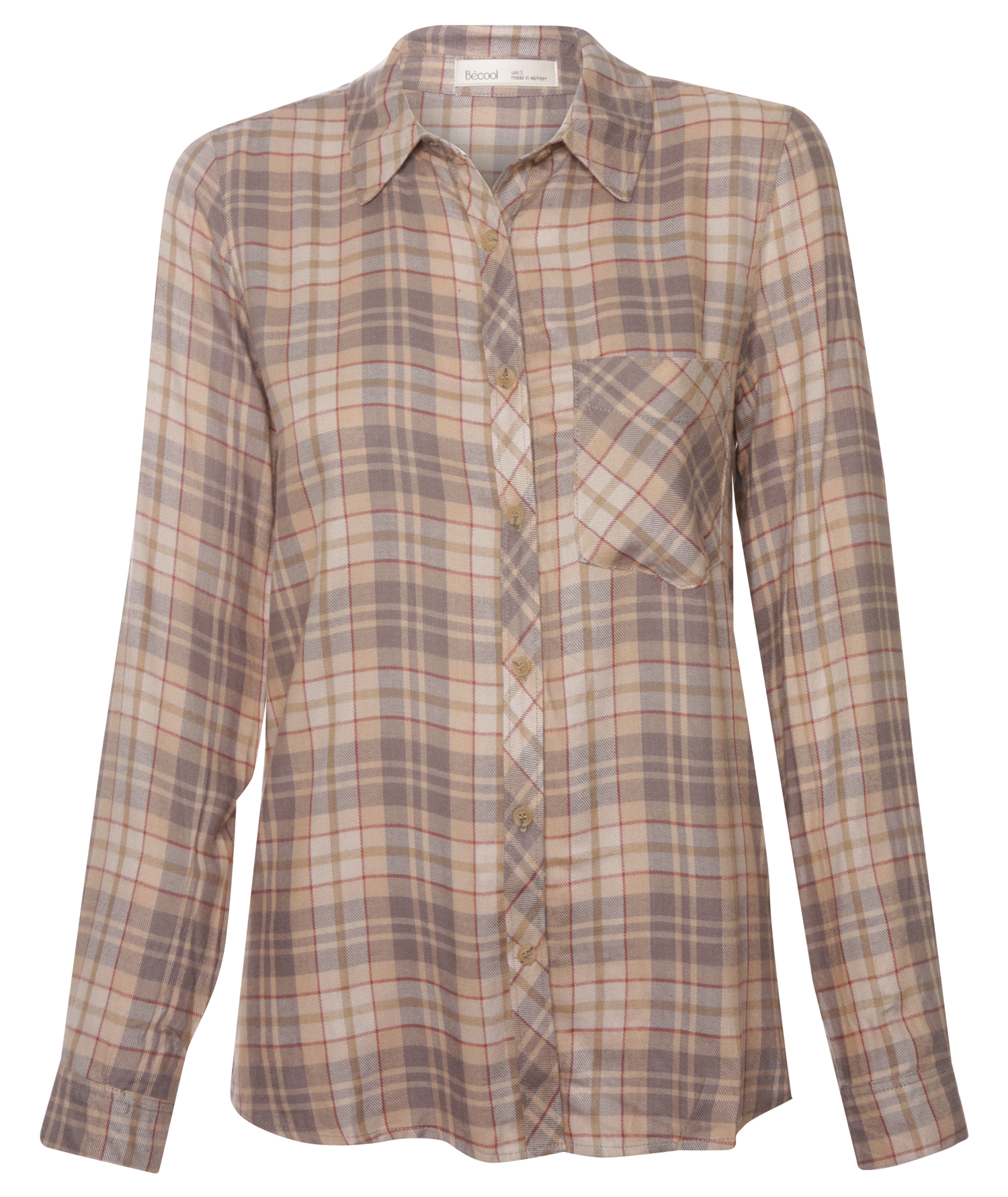 Twill Plaid Button Down